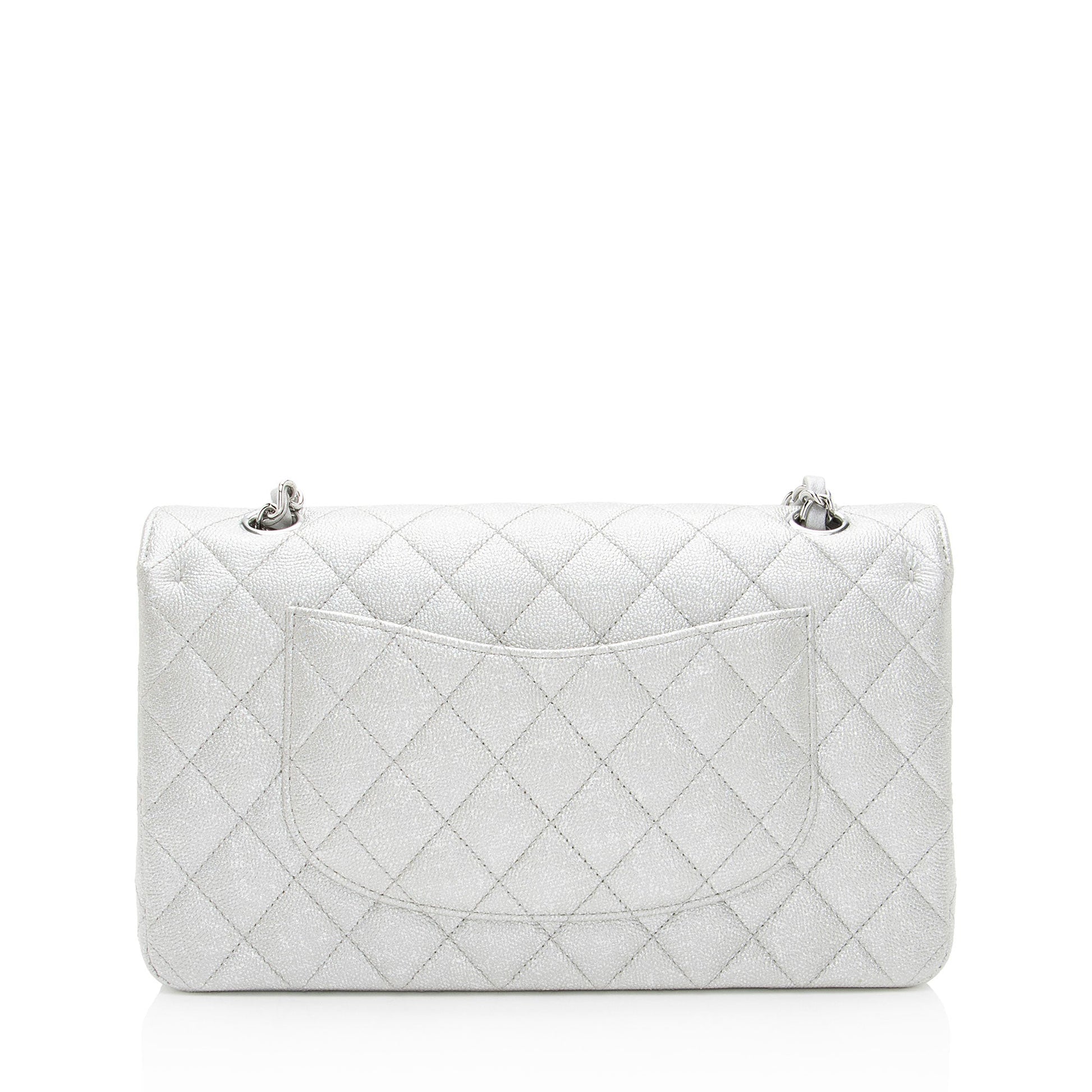 Chanel Glittered ouble Flap Leather Shoulder Bag