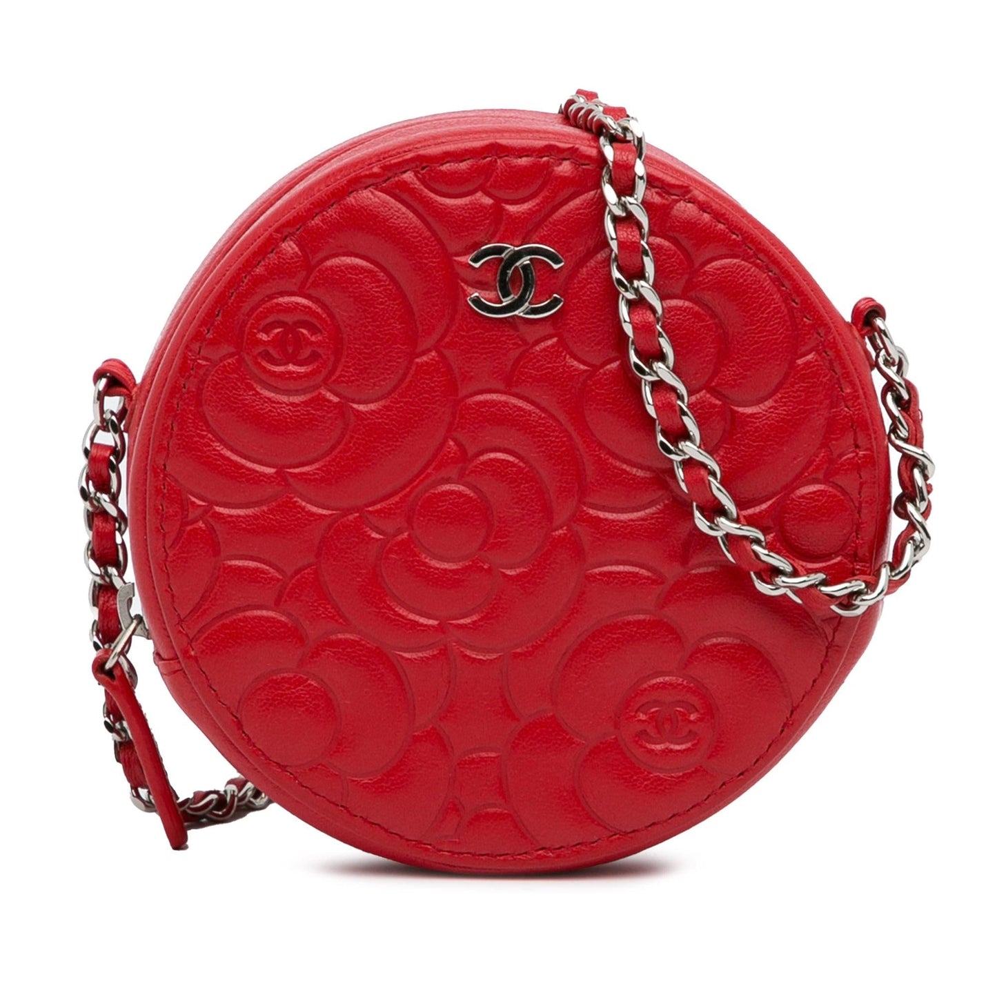 Chanel Goatskin Camellia Round SHG-CAN8CG Crossbody Bag