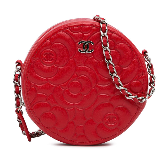 Chanel Goatskin Camellia Round SHG-CAN8CG Crossbody Bag