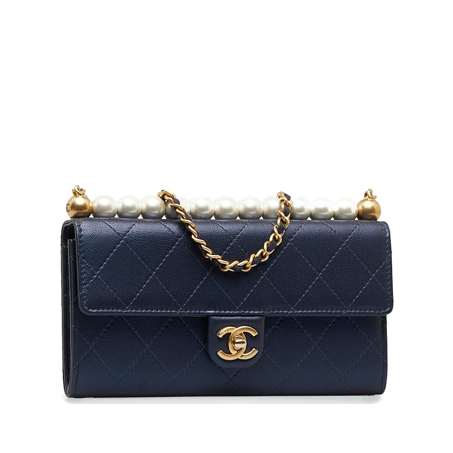 Chanel Goatskin Chic Pearls SHG-6JqQUh Clutch Bag