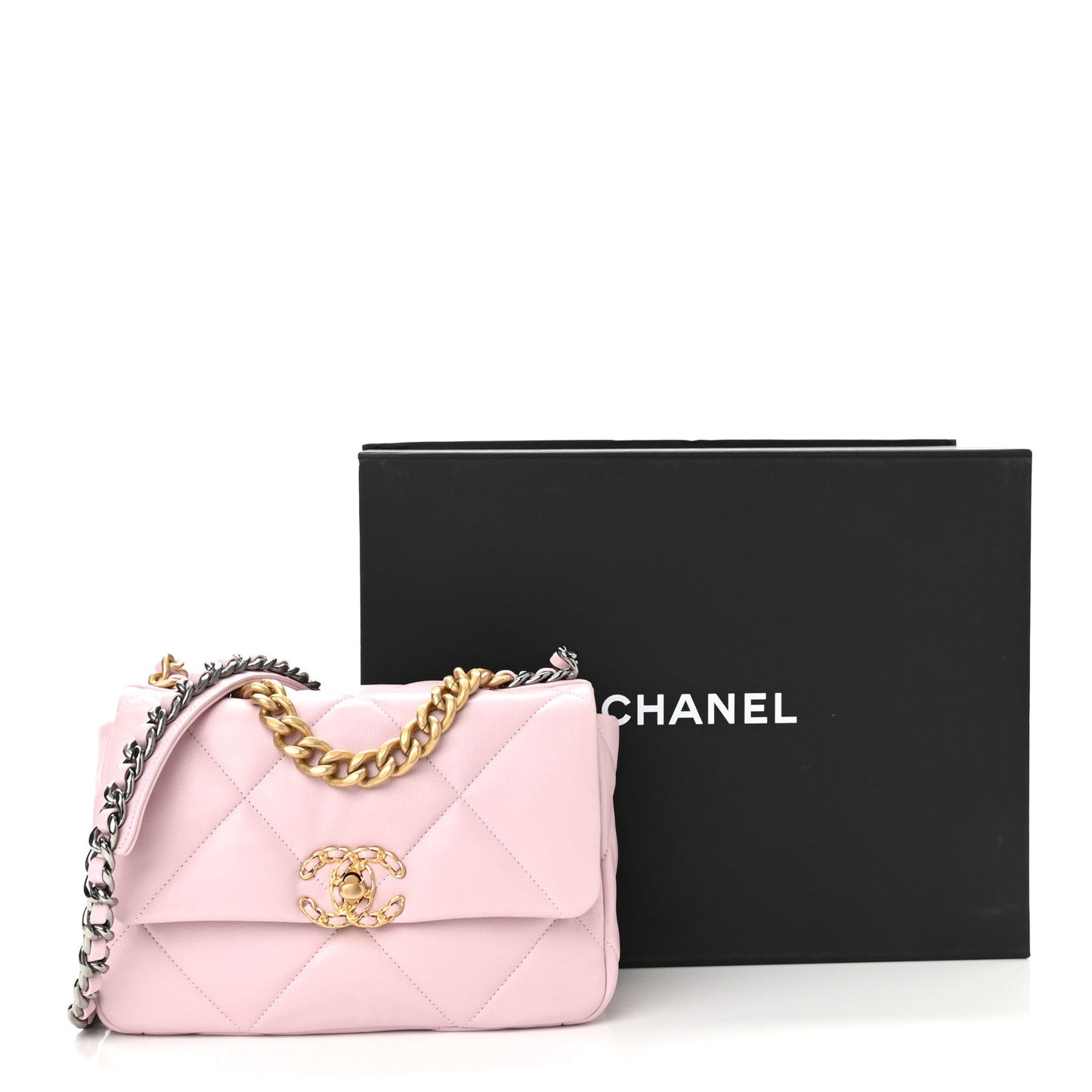 Chanel QUILTED GOATSKIN 19 FLAP Shoulder Bag