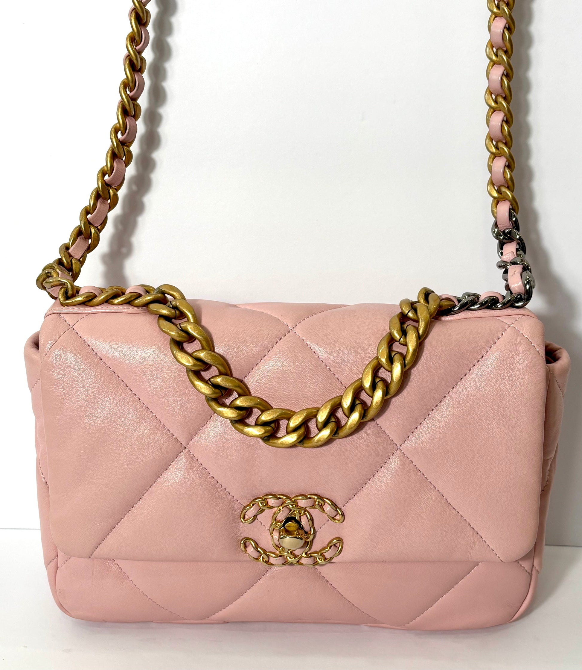 Chanel QUILTED GOATSKIN 19 FLAP Shoulder Bag