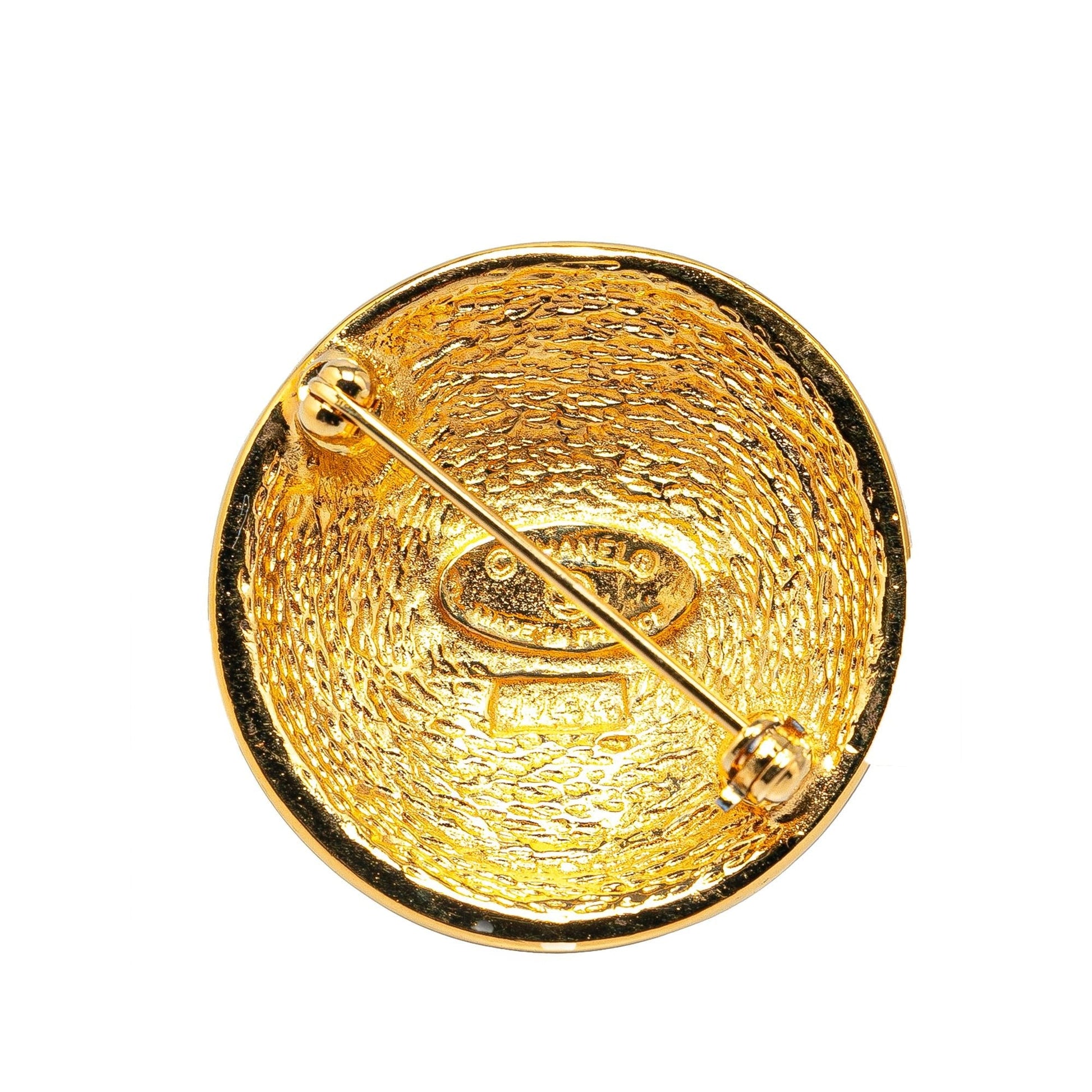 Chanel Plated CC Quilted Brooch SHG-MG017S Gold Handbag