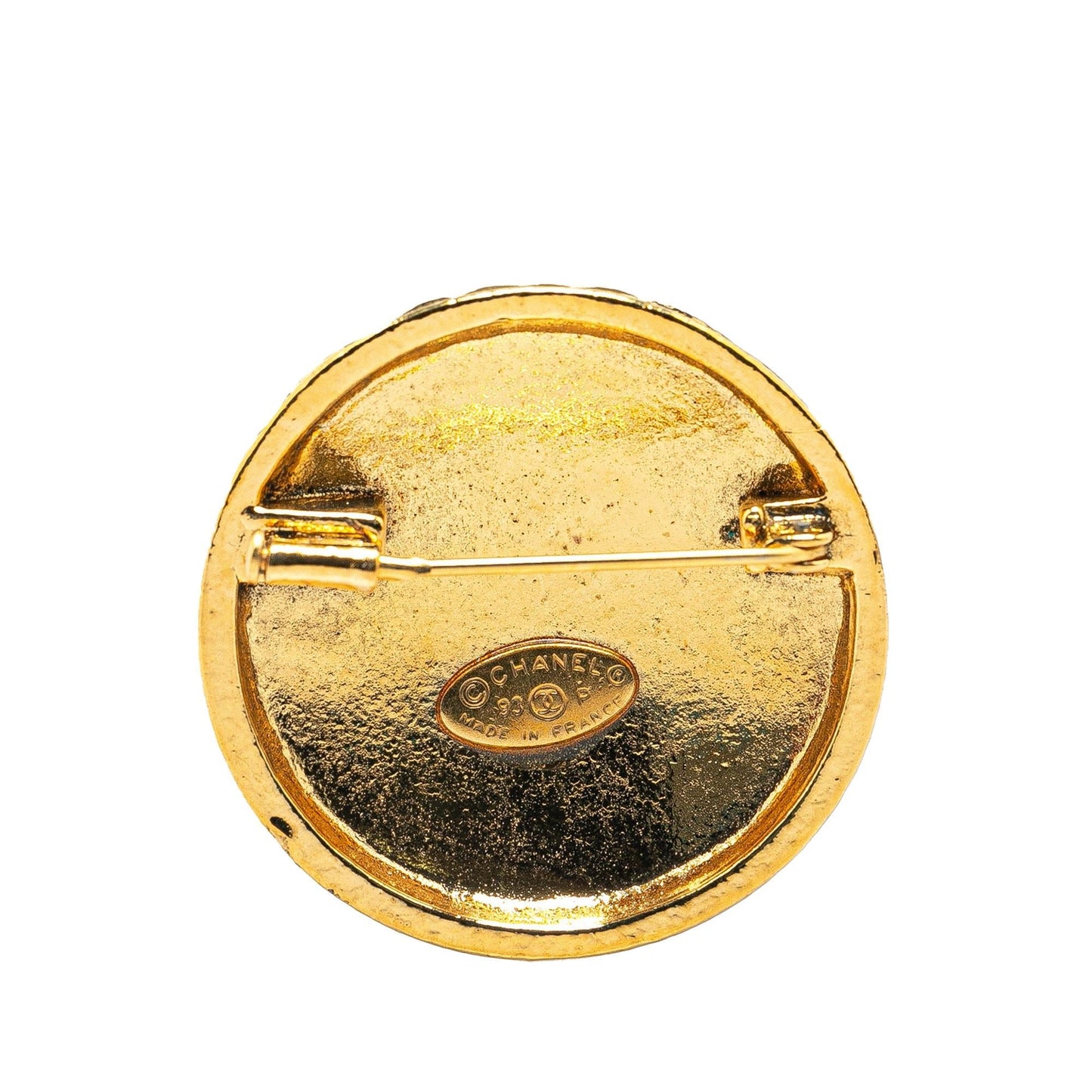 Chanel Plated CC Quilted Brooch Gold Handbag Brooch 1