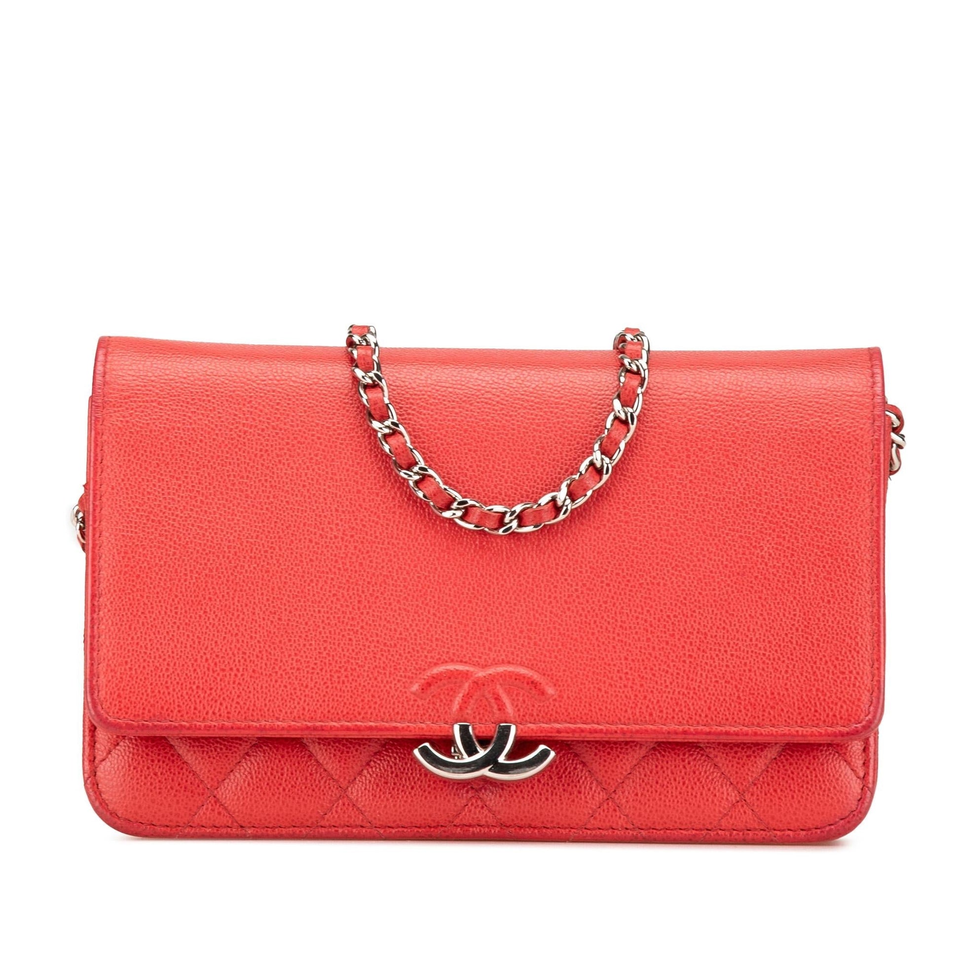 Chanel Grained Calfskin CC Box On Wallet Case