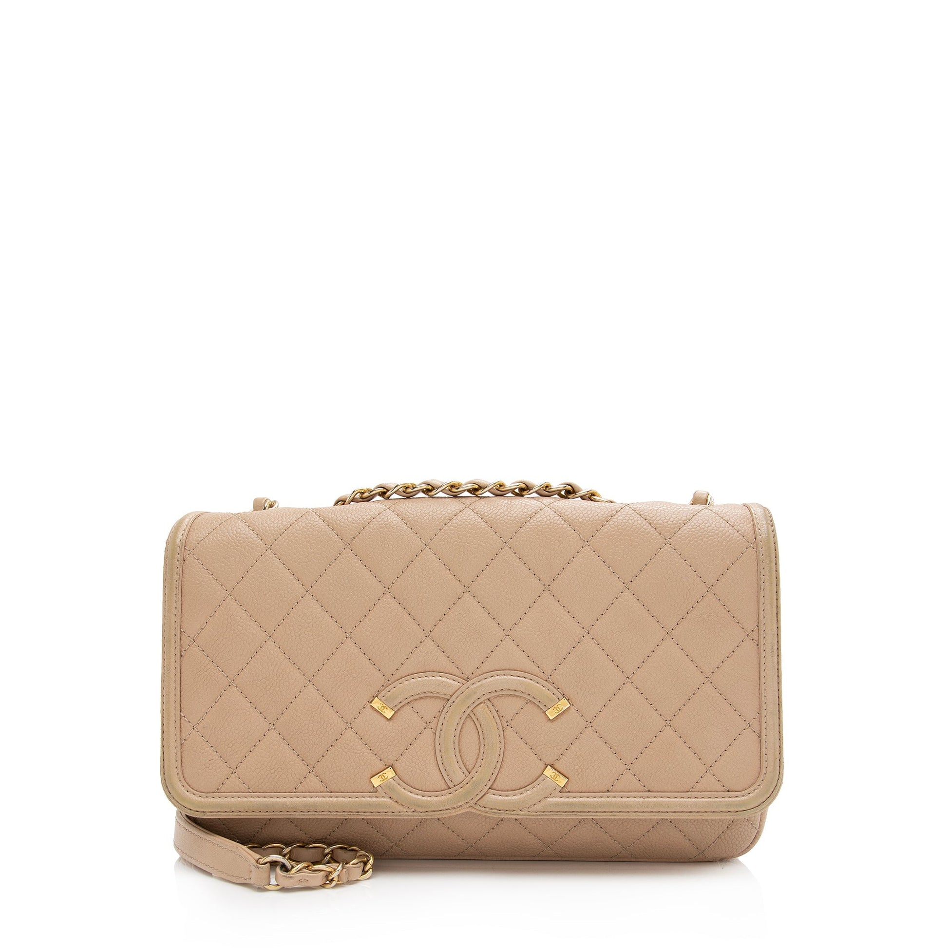 Chanel Grained Calfskin CC Filigree Flap SHF-P3nxD7 Shoulder Bag