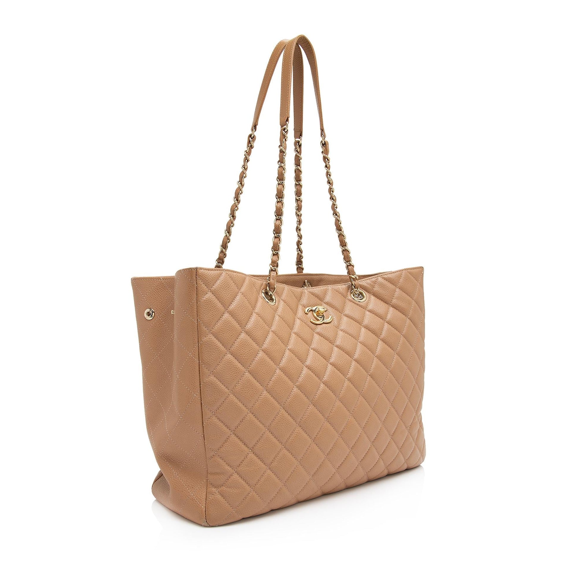 Chanel Grained Calfskin CC Shopping SHF-oUtFnS Tote Bag