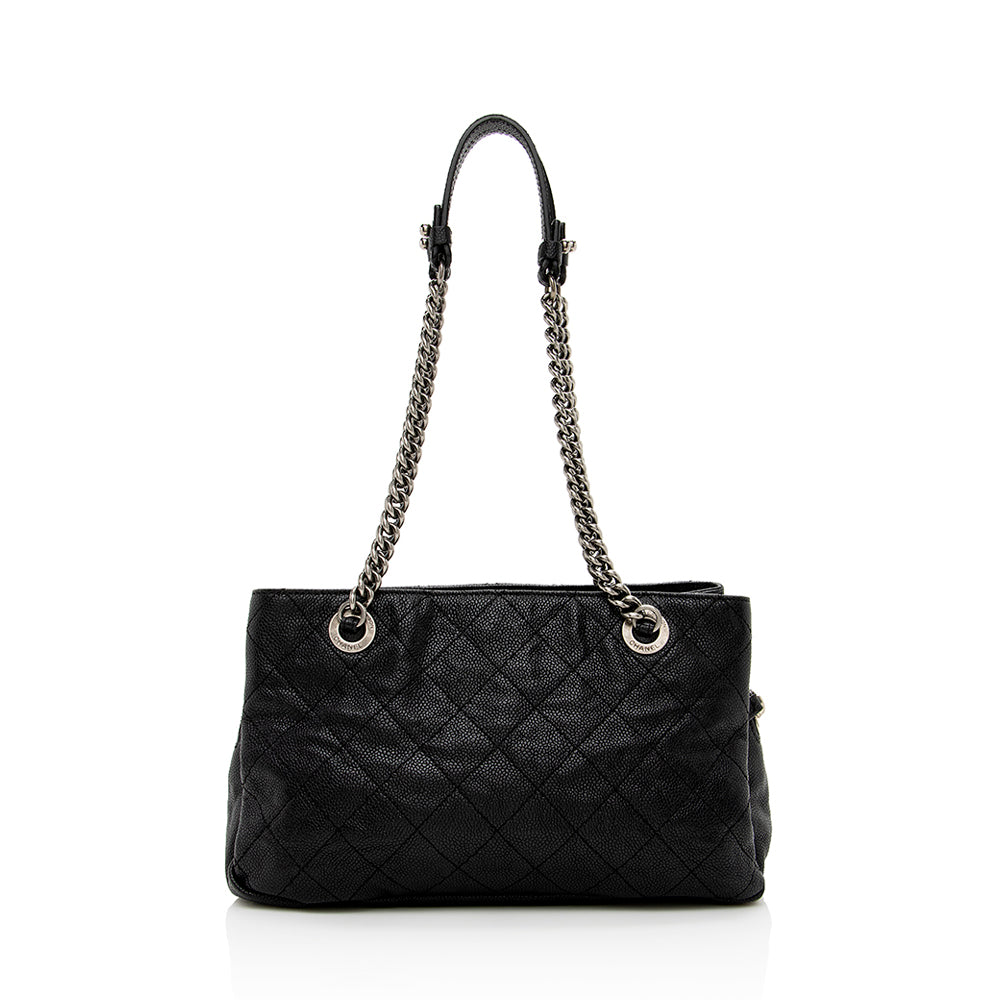 Chanel Grained Calfskin Pocket SHF Small Tote Bag