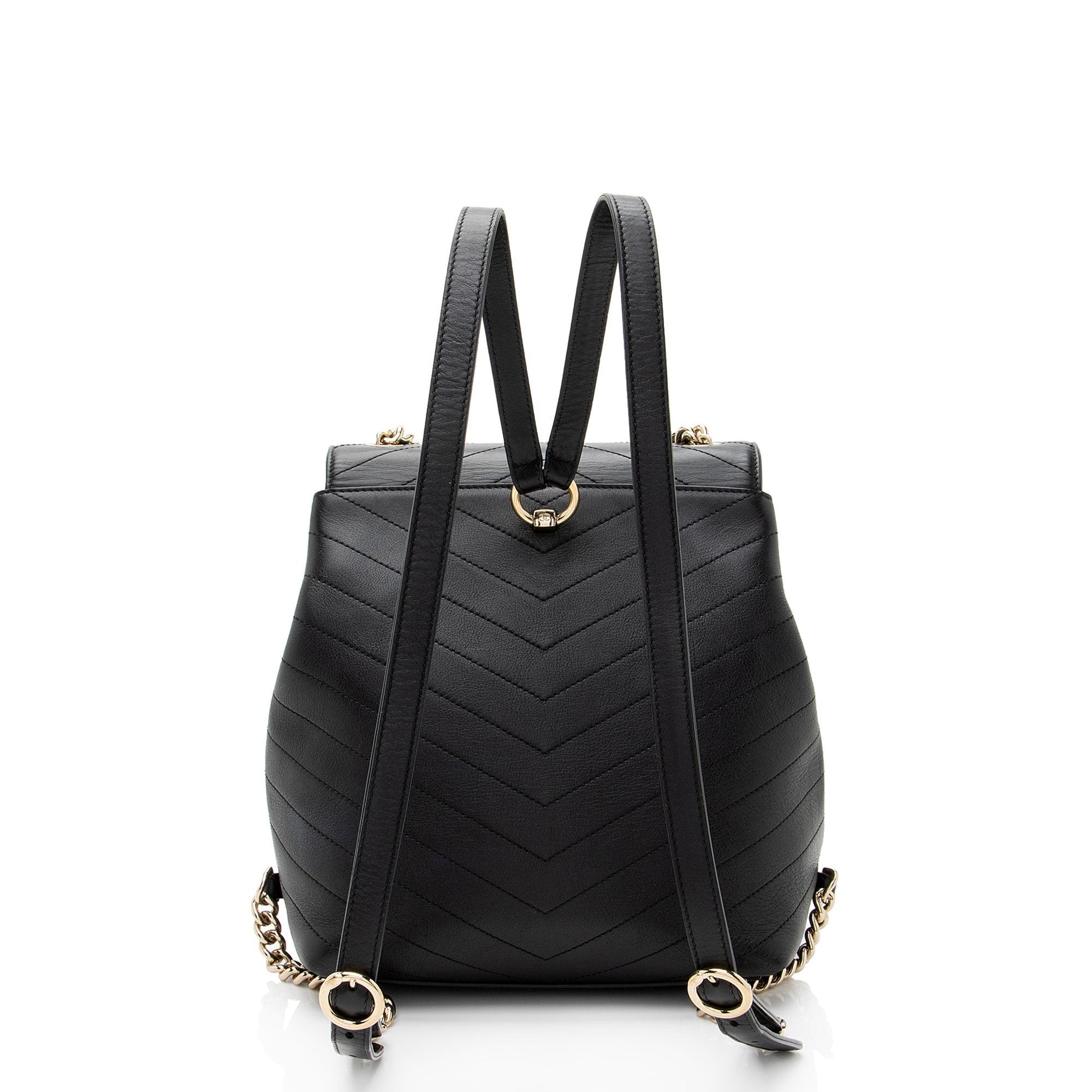 Chanel Chevron Grained Calfskin CC Backpack