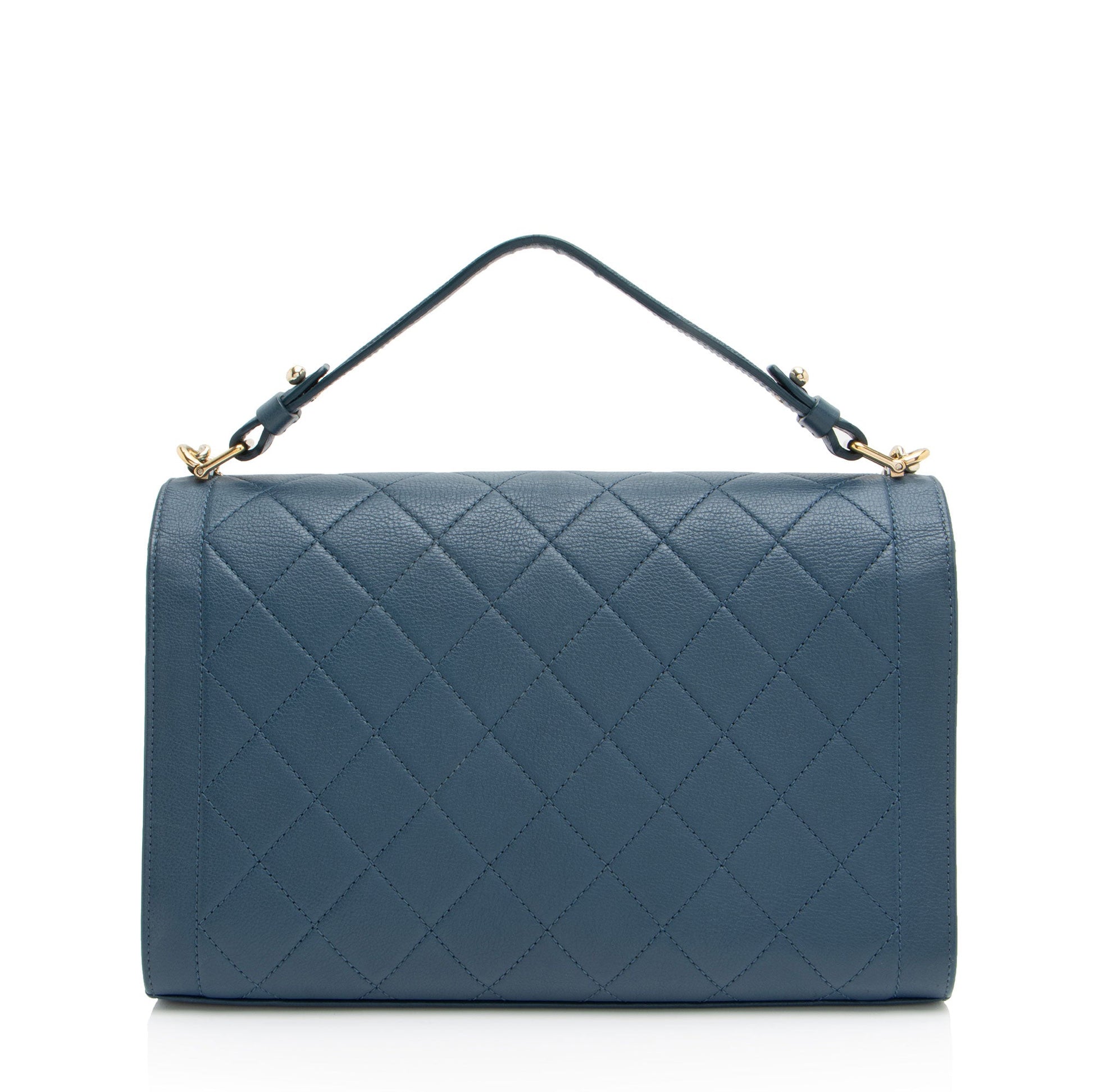 Chanel Grained Calfskin Label Click SHF-vwMSPi Shoulder Bag