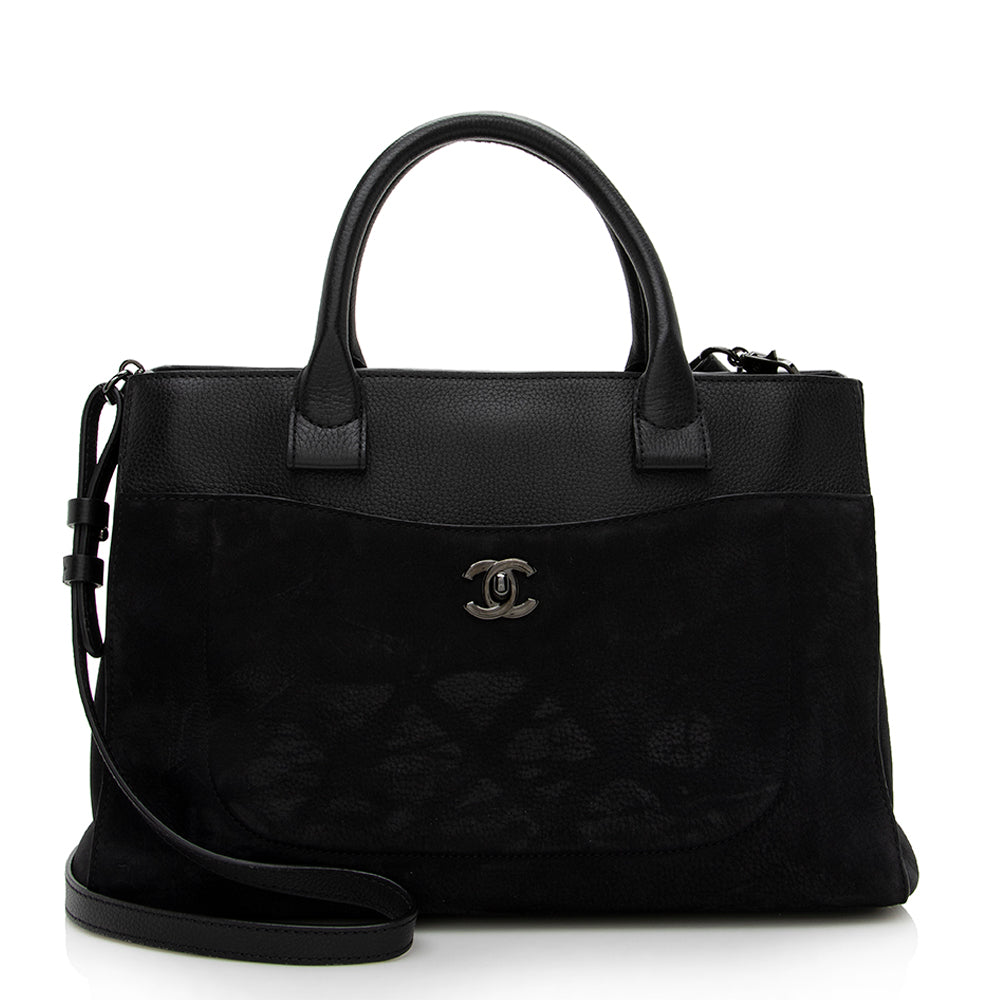 Chanel Grained Calfskin Suede Neo Executive Shopping Tote Bag