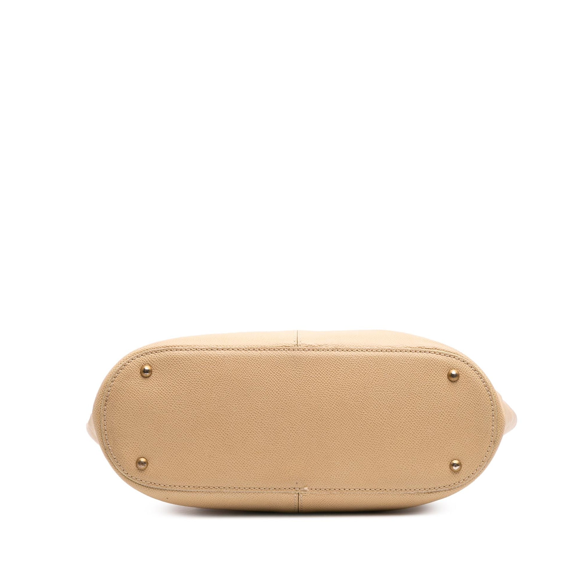 Chanel Grained Calfskin Tortoise Top Handle Tote Bag Tote 1