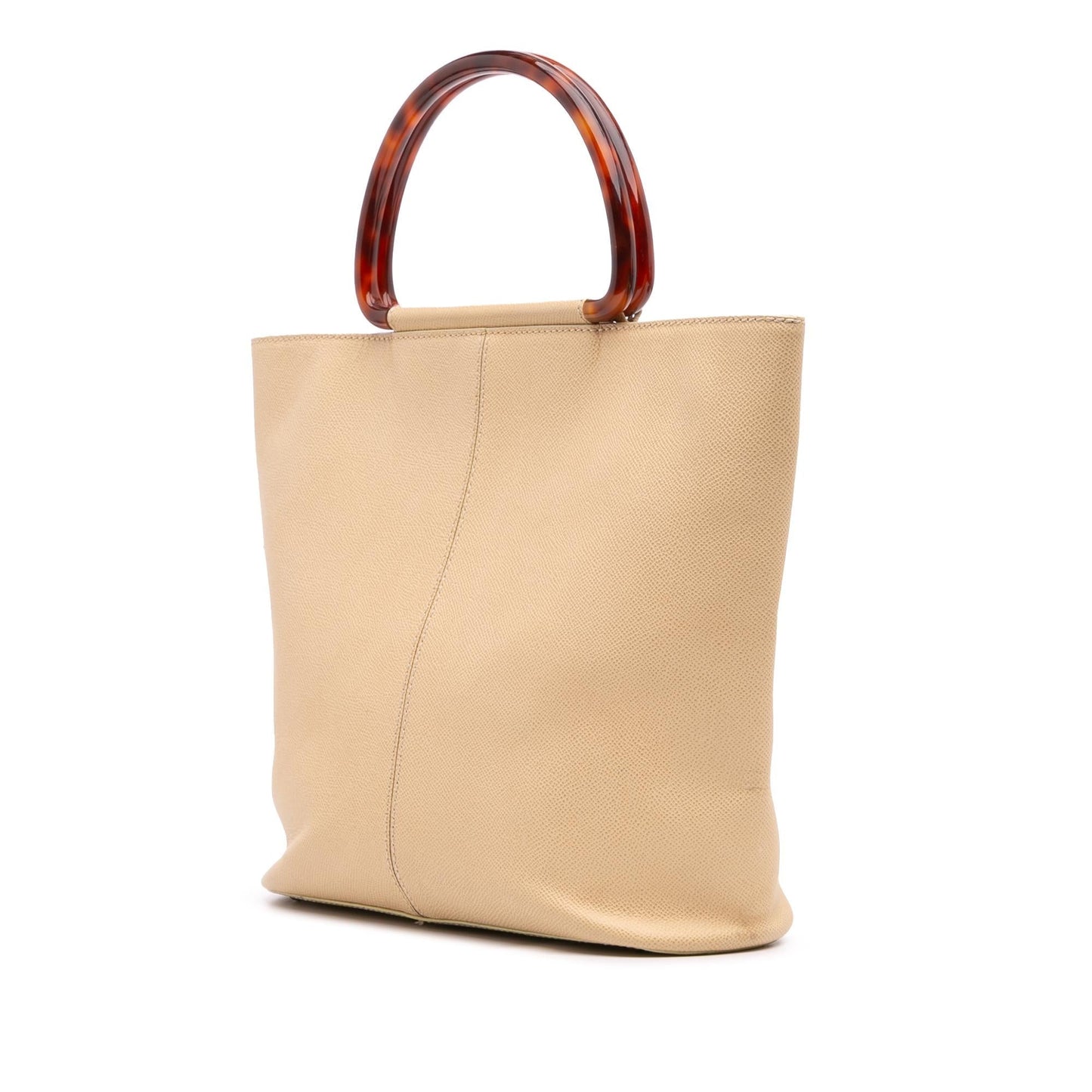 Chanel Grained Calfskin Tortoise Top Handle Tote Bag Tote 1