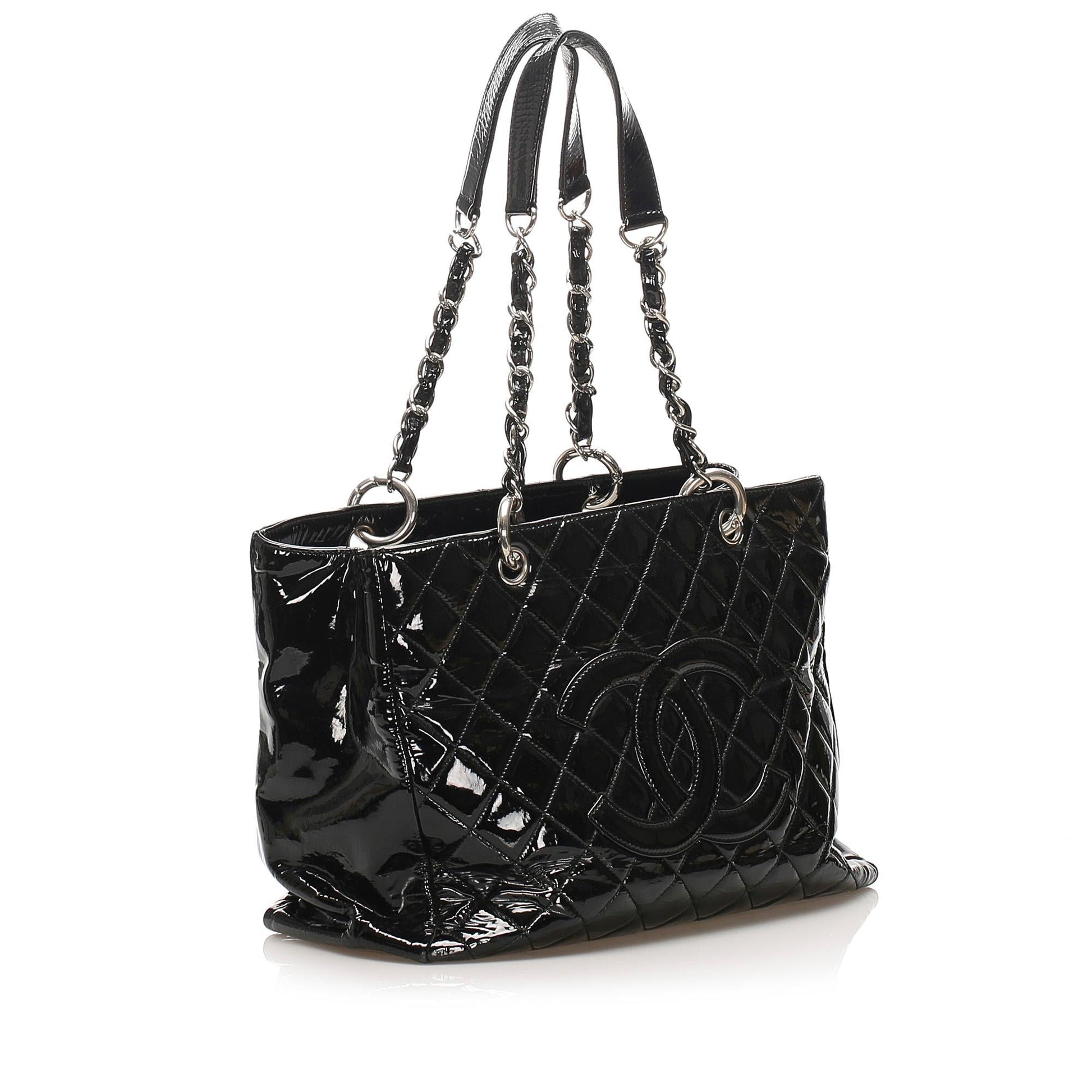 Chanel Grand Shopping Patent SHG Leather Tote Bag
