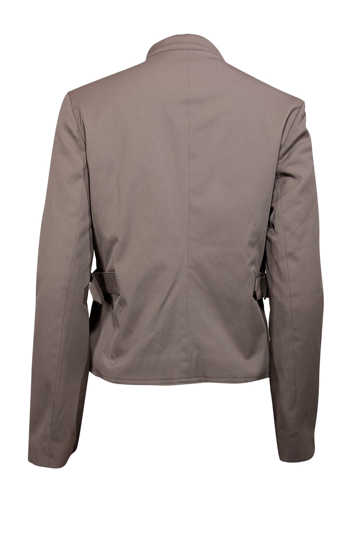 Chanel - Grey Cargo Lock Zipper Detail Jacket Sz
