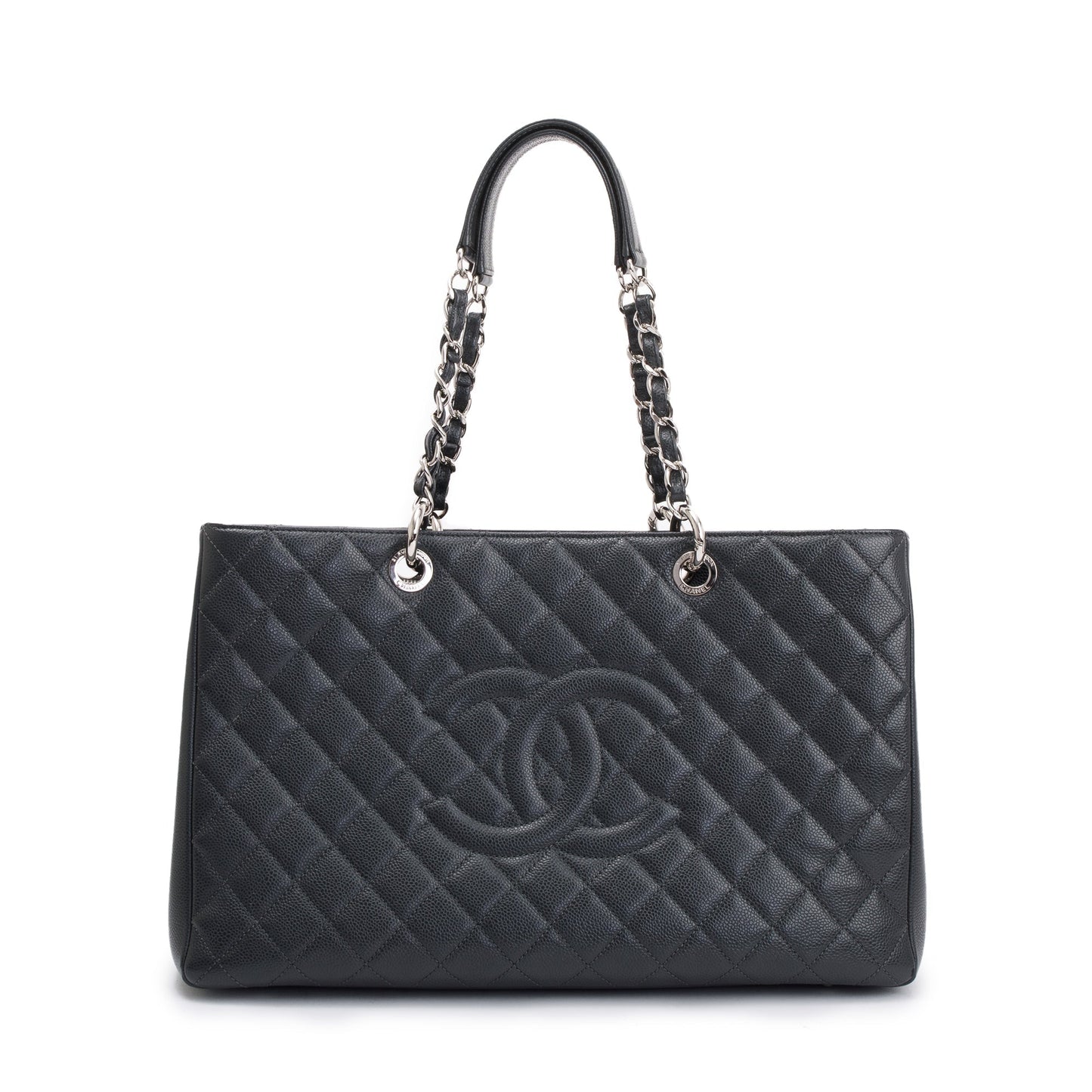 Chanel Caviar XL Grand Shopping GST Leather Grey Travel Bag