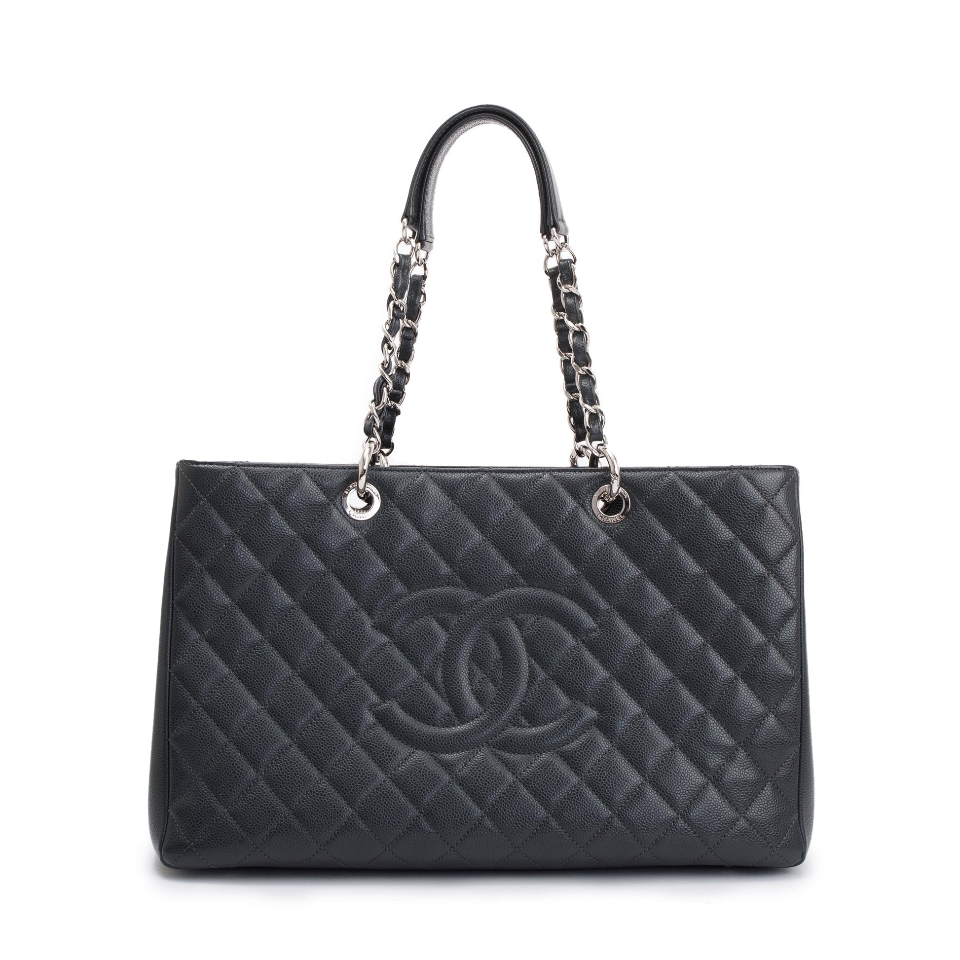 Chanel Caviar XL Grand Shopping GST Leather Grey Travel Bag