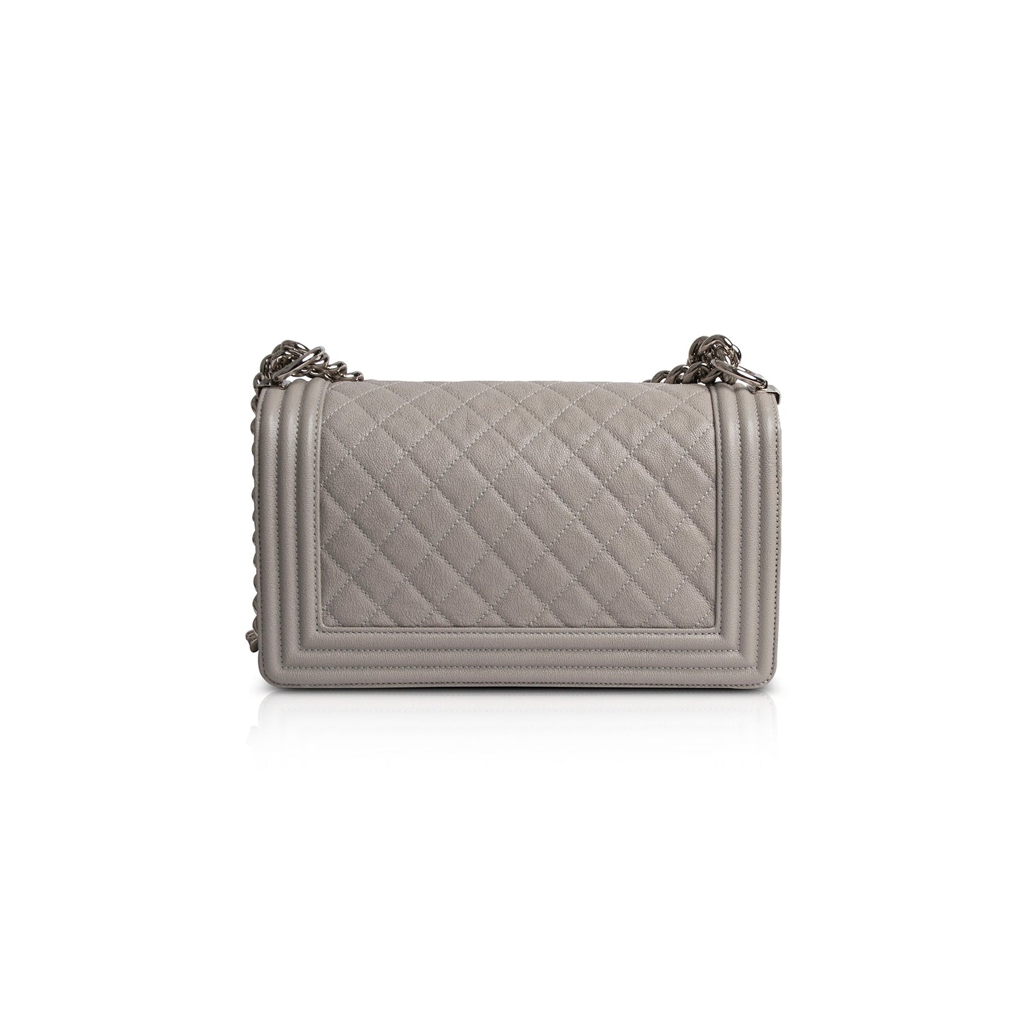 Chanel Caviar Boy Grey Travel Bag