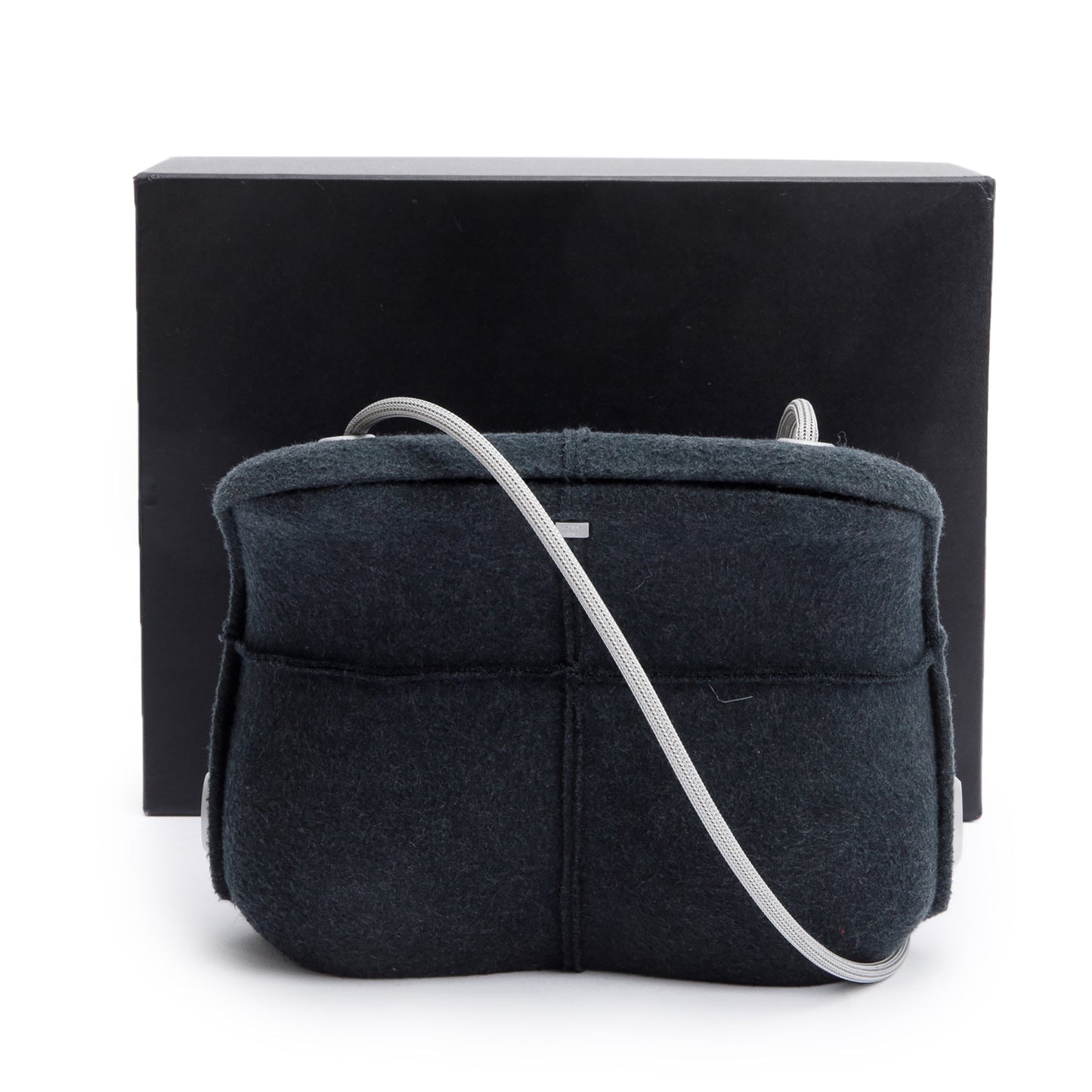 Chanel Wool Identification Millenium Grey Travel Bag