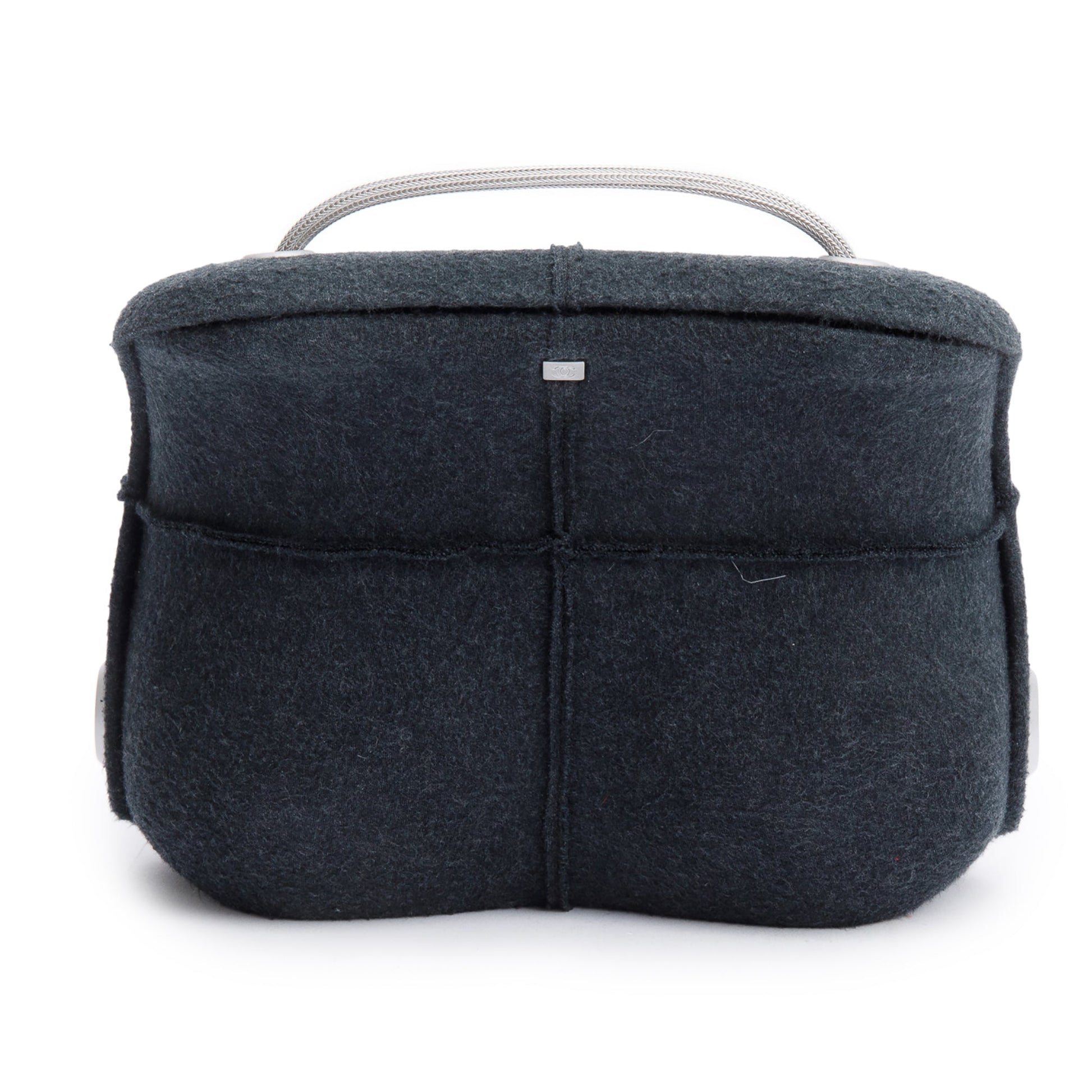 Chanel Wool Identification Millenium Grey Travel Bag