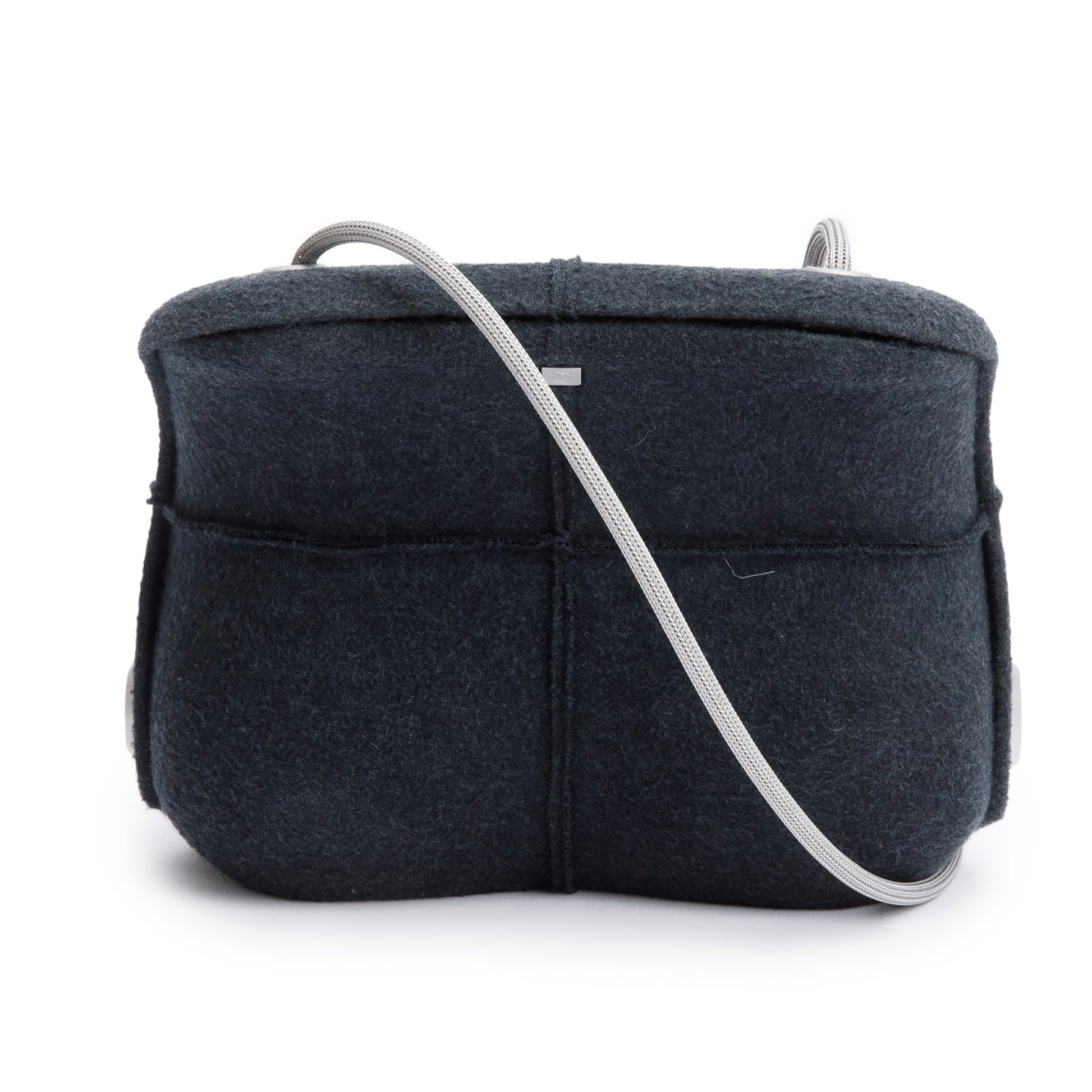 Chanel Wool Identification Millenium Grey Travel Bag
