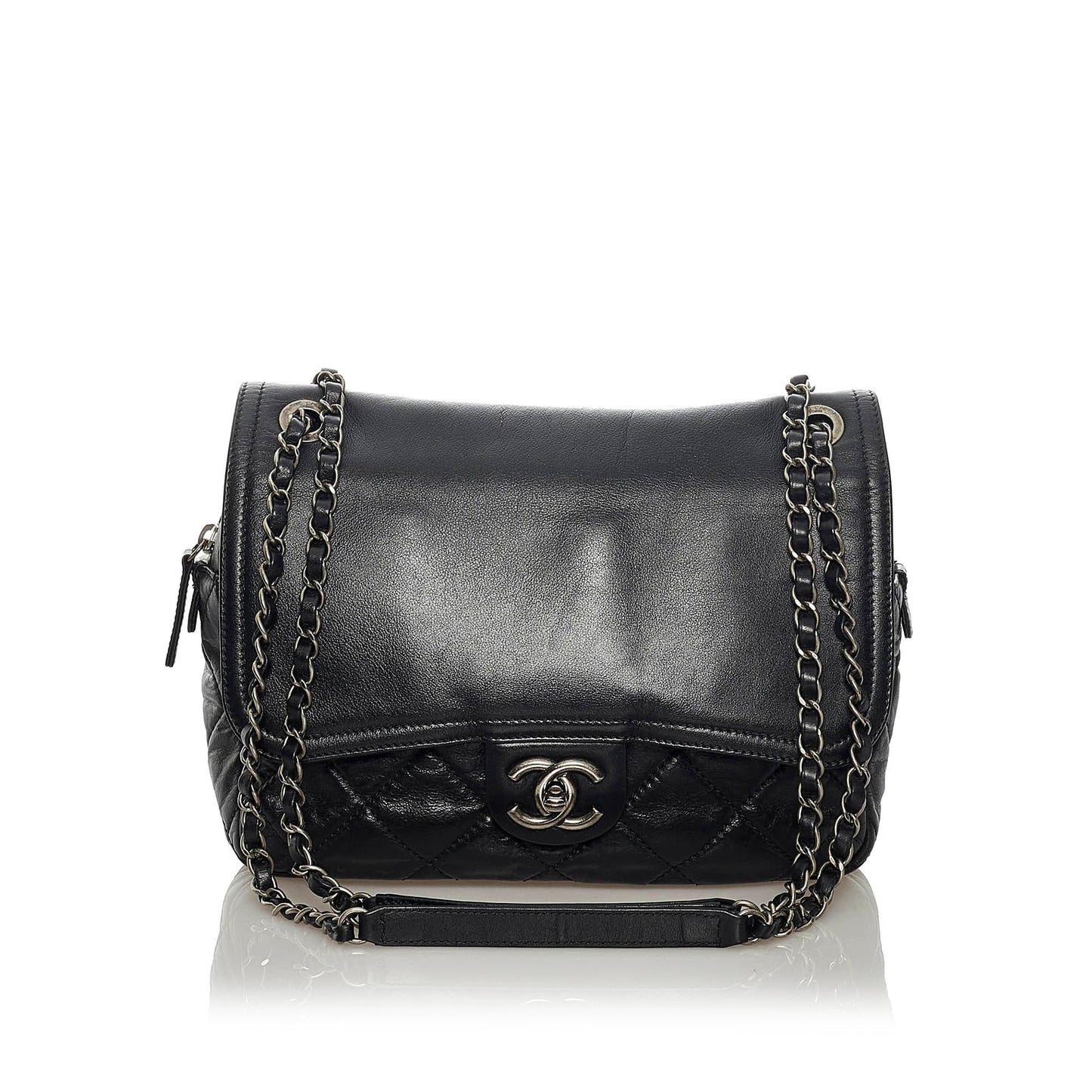 Chanel Mix Zip Flap SHG Leather Crossbody Bag