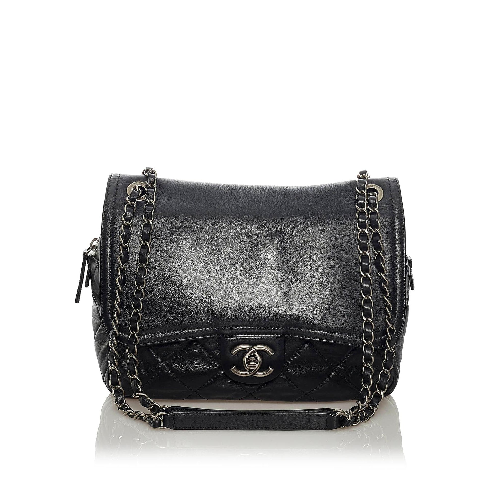 Chanel Mix Zip Flap SHG Leather Crossbody Bag
