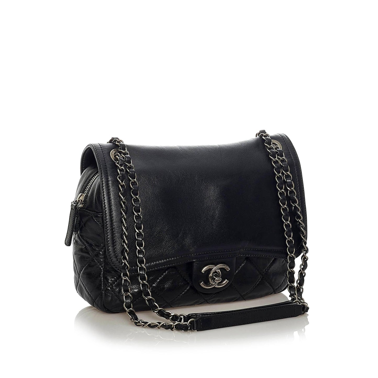 Chanel Mix Zip Flap SHG Leather Crossbody Bag