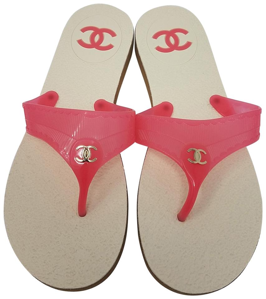 Chanel Interlocking Cc Ruber Thong Slides Bag