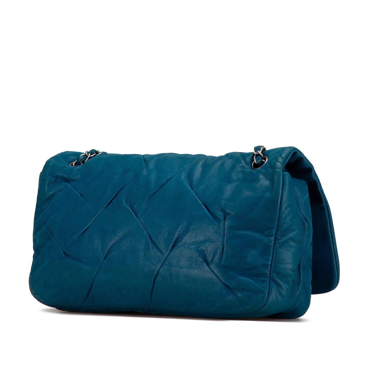 Chanel Iridescent Calfskin East West Glint Flap Handbag