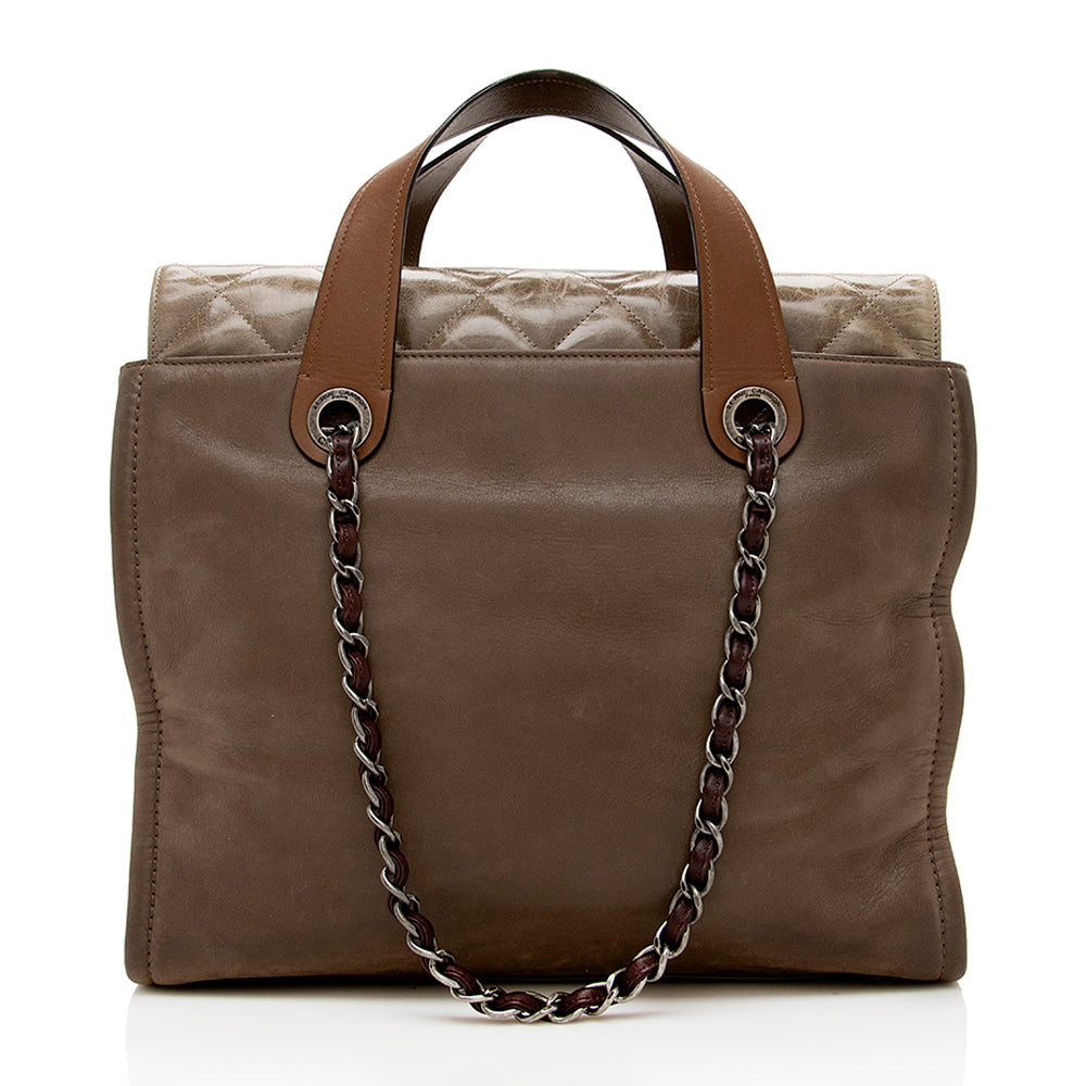 Chanel Iridescent Calfskin Mix SHF Tote Bag