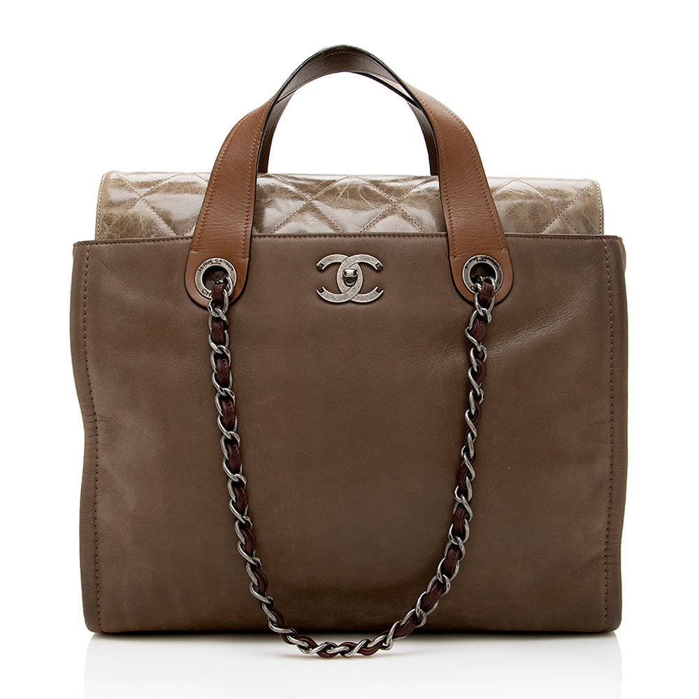 Chanel Iridescent Calfskin Mix SHF Tote Bag