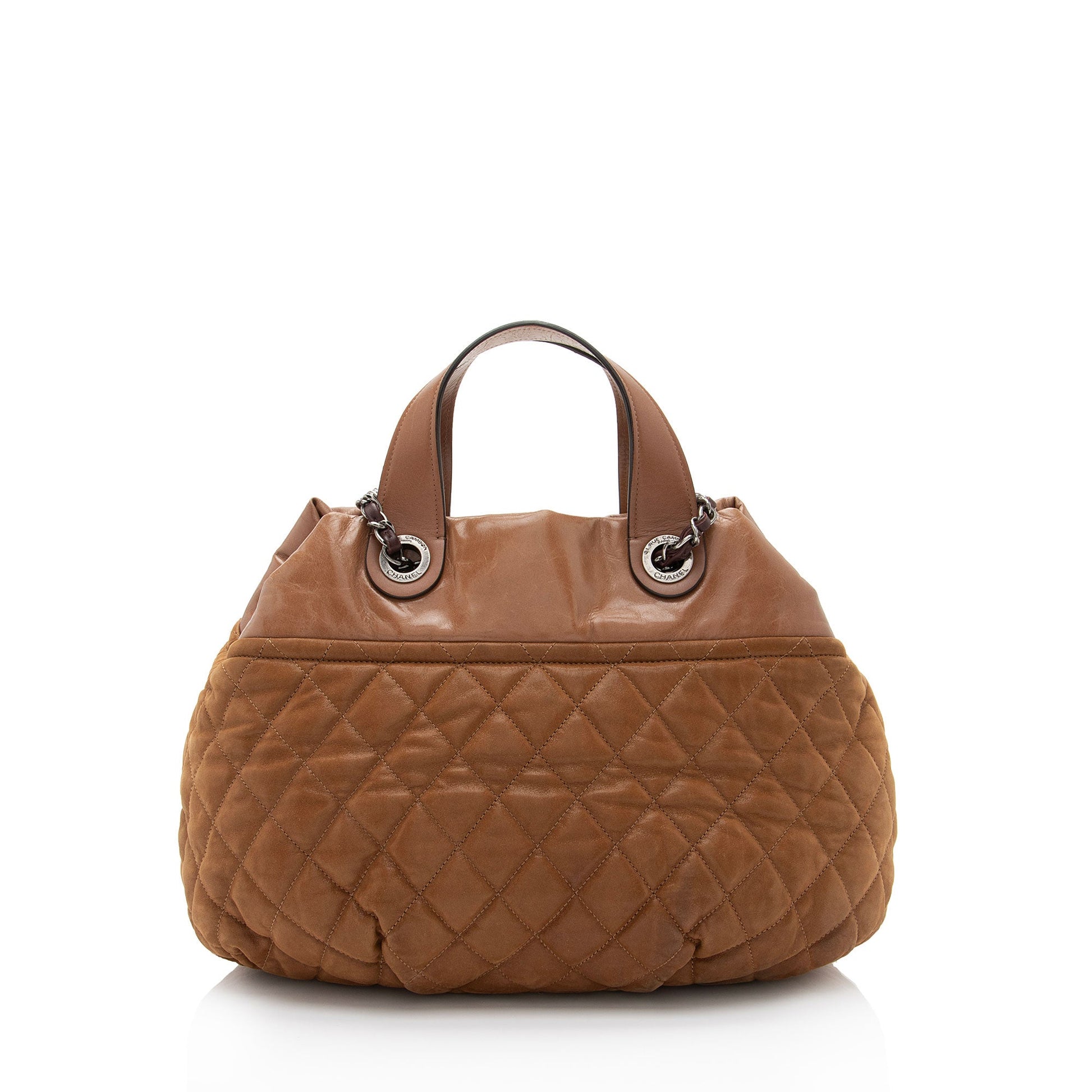 Chanel Iridescent Calfskin Mix Bowler Small Tote Bag