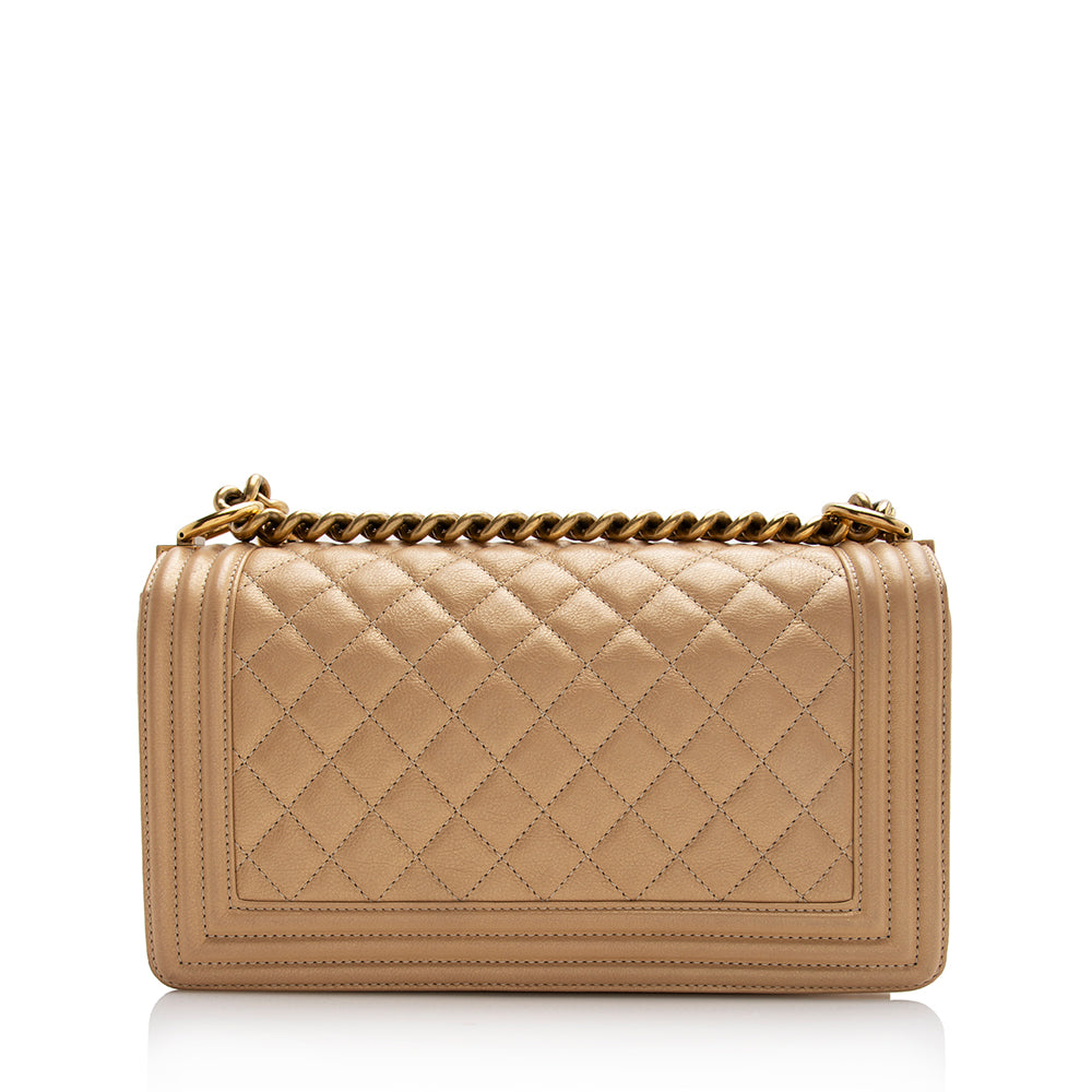 Chanel Iridescent Calfskin Old Boy SHF Handbag