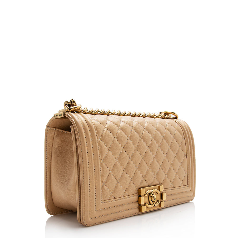 Chanel Iridescent Calfskin Old Boy SHF Handbag