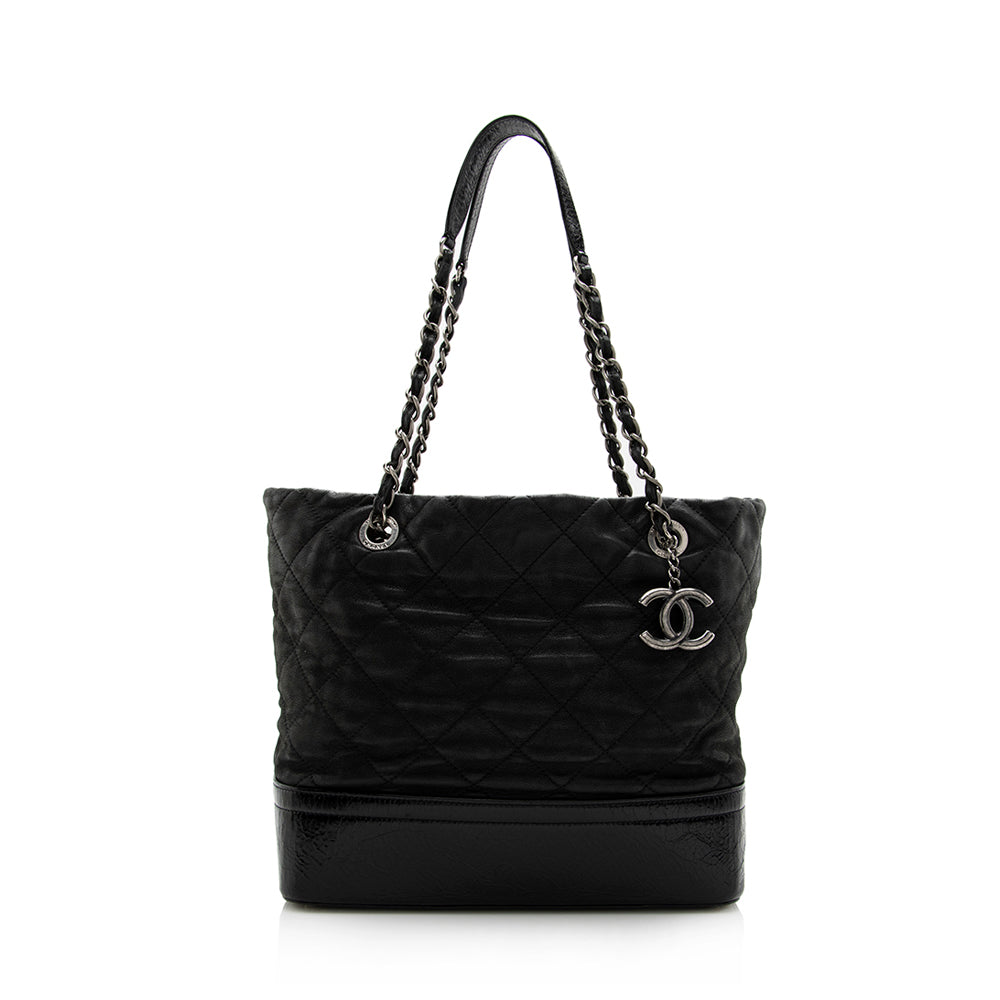 Chanel Iridescent Calfskin VIP Grand Shopping SHF Tote Bag
