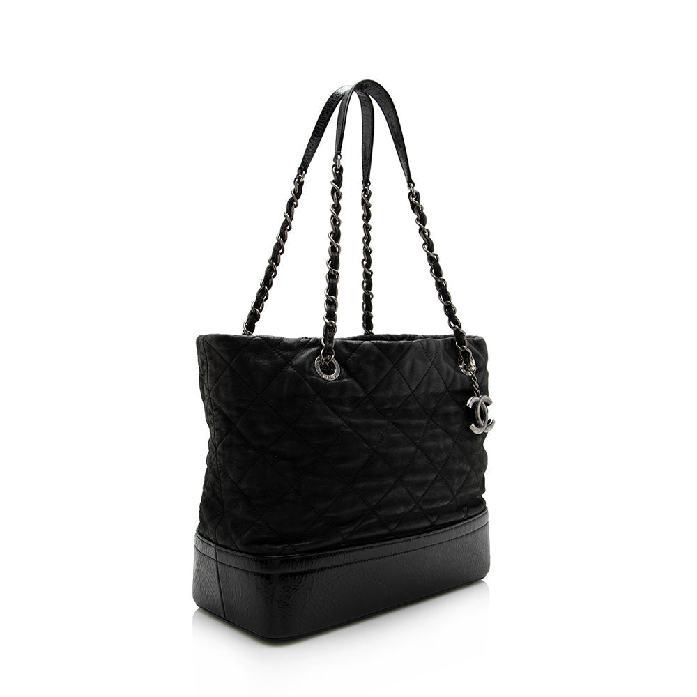 Chanel Iridescent Calfskin VIP Grand Shopping SHF Tote Bag
