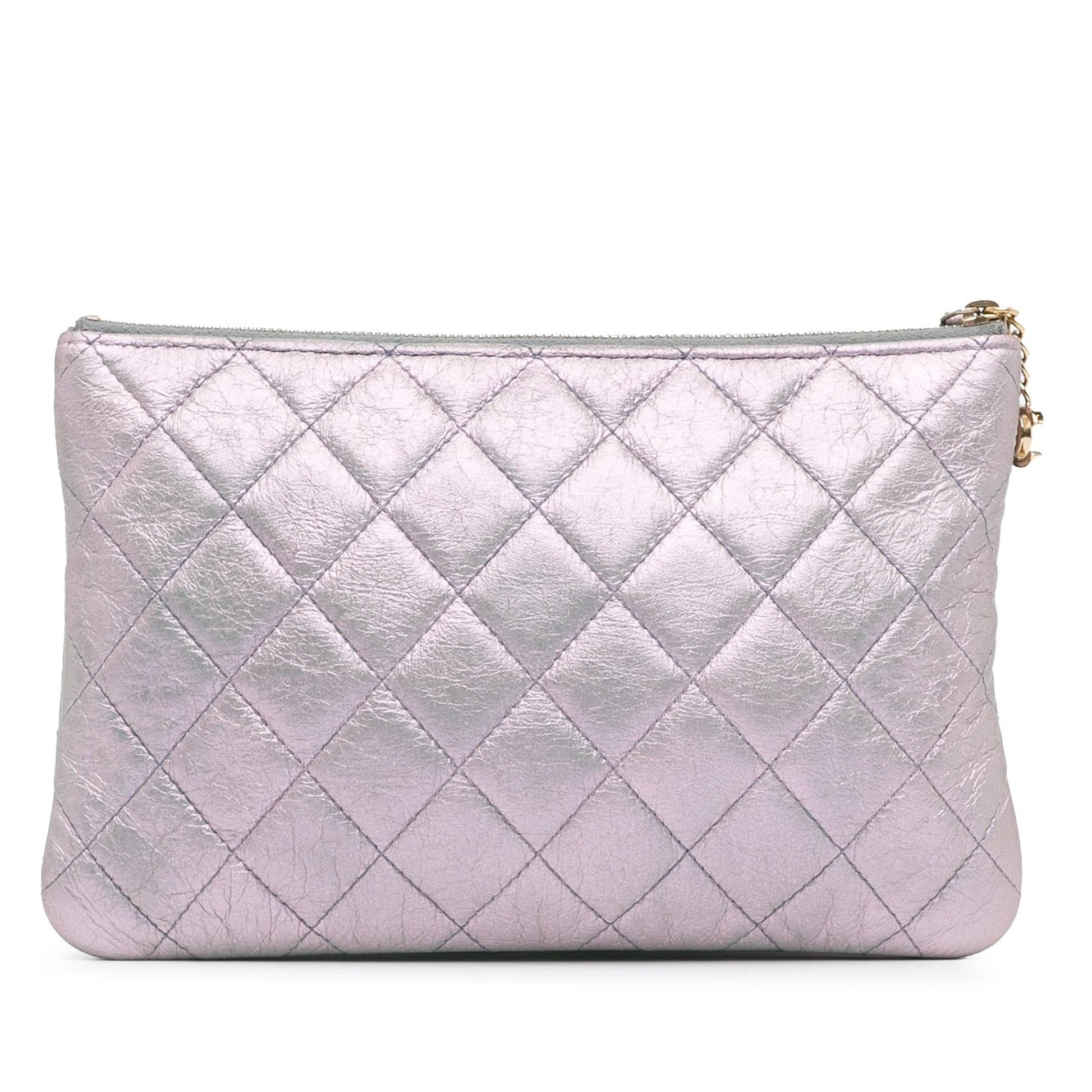 Chanel Iridescent Crumpled Calfskin Trio Cosmetic Case (Shg-Znmkyb) Bag