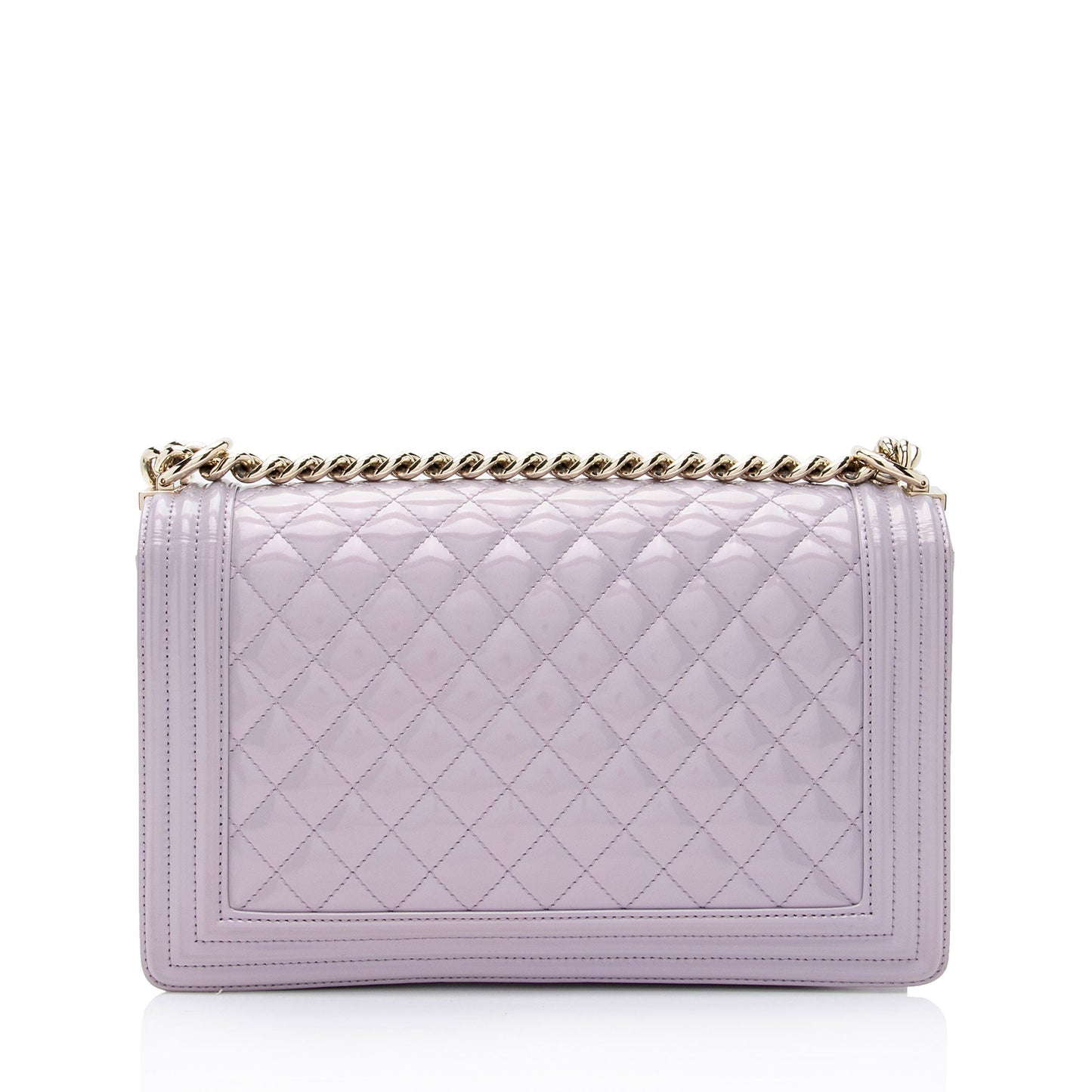 Chanel Patent New Boy Leather Handbag