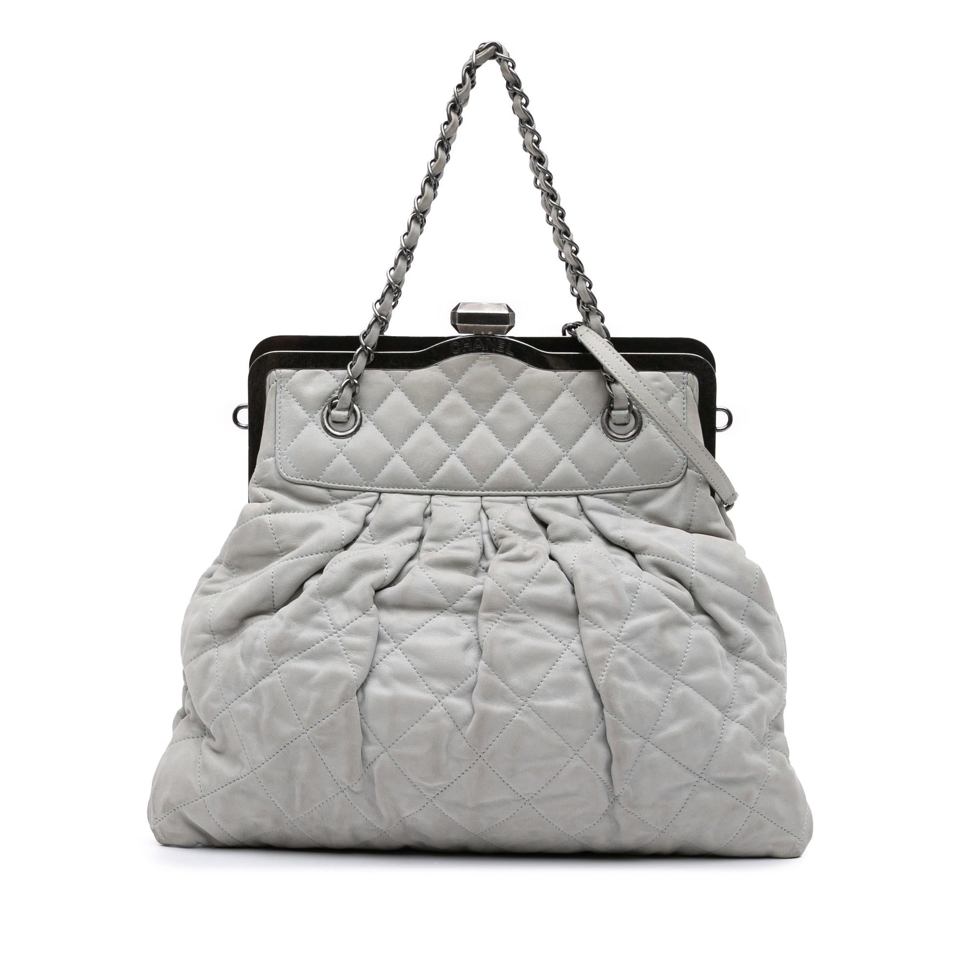 Chanel Iridescent Quilted Calfskin Chic Frame Satchel Bag Satchel 2