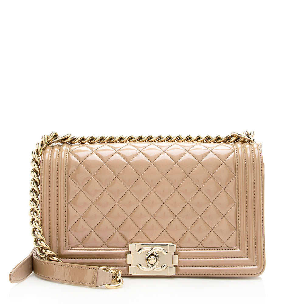 Chanel Iridescent Shiny Calfskin Old Boy SHF Handbag