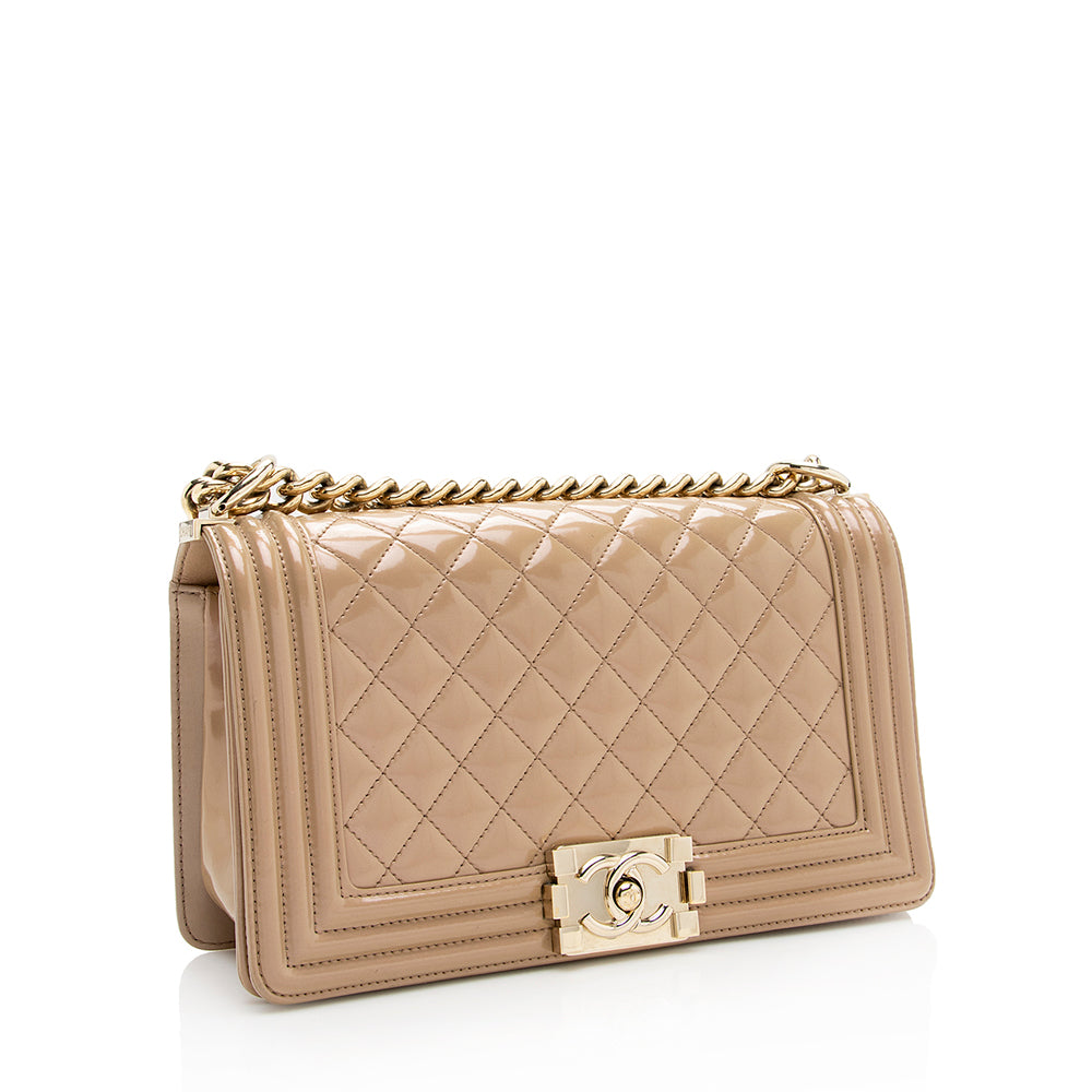 Chanel Iridescent Shiny Calfskin Old Boy SHF Handbag