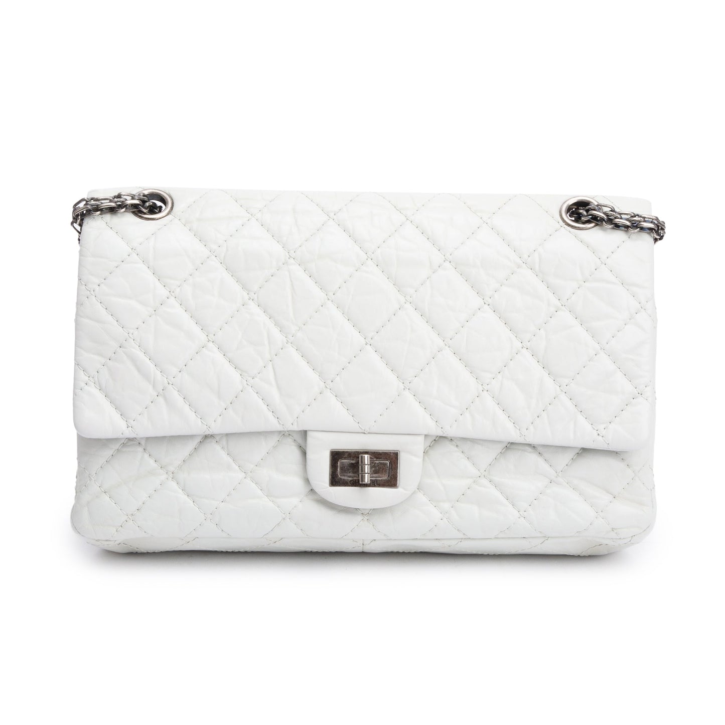 Chanel Aged 2.55 Reissue 226 Double Leather Calfskin Ivory Travel Bag