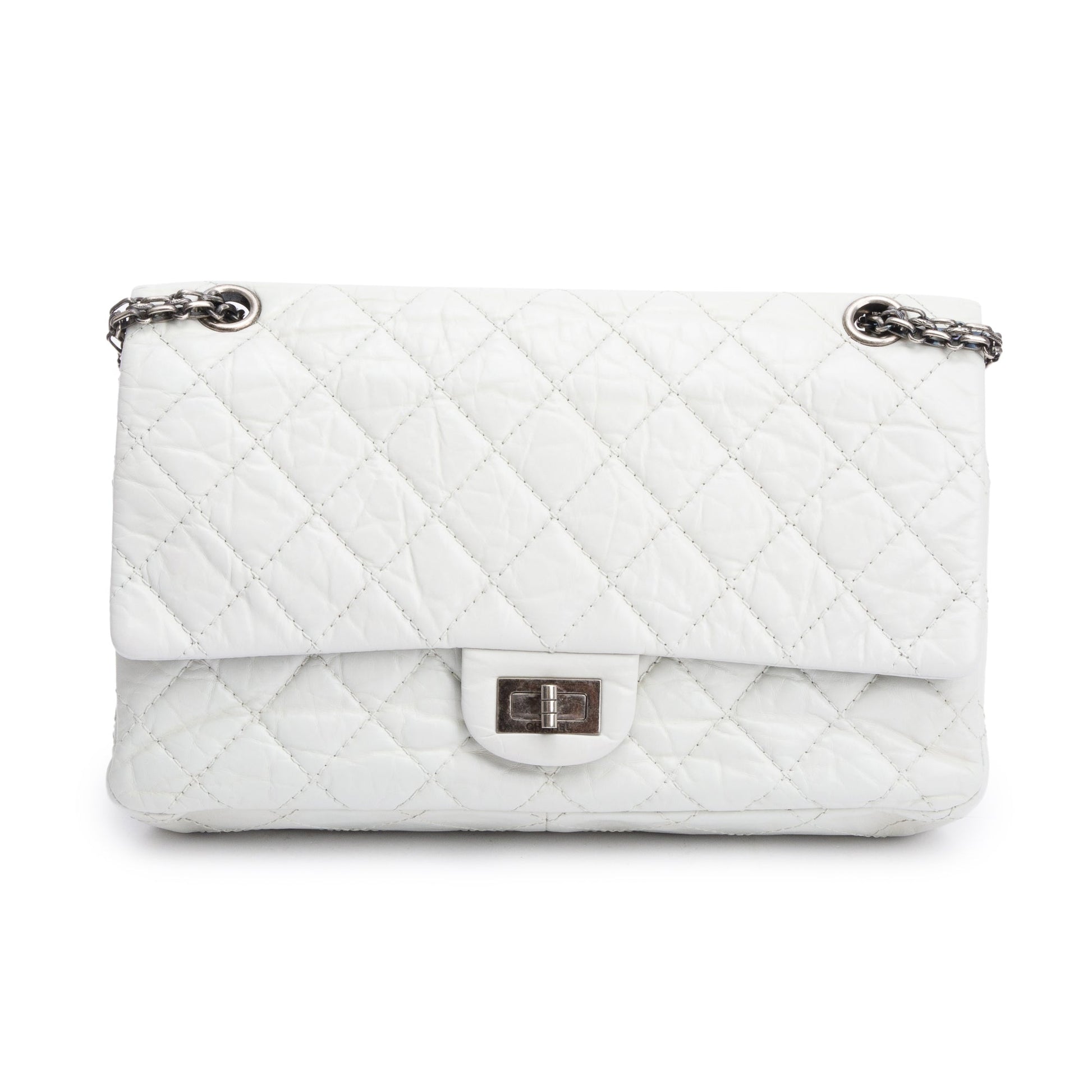 Chanel Aged 2.55 Reissue 226 Double Leather Calfskin Ivory Travel Bag