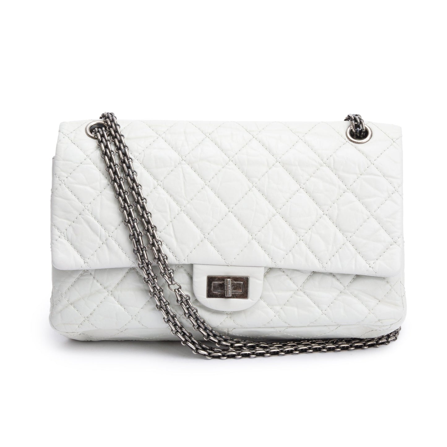 Chanel Aged 2.55 Reissue 226 Double Leather Calfskin Ivory Travel Bag