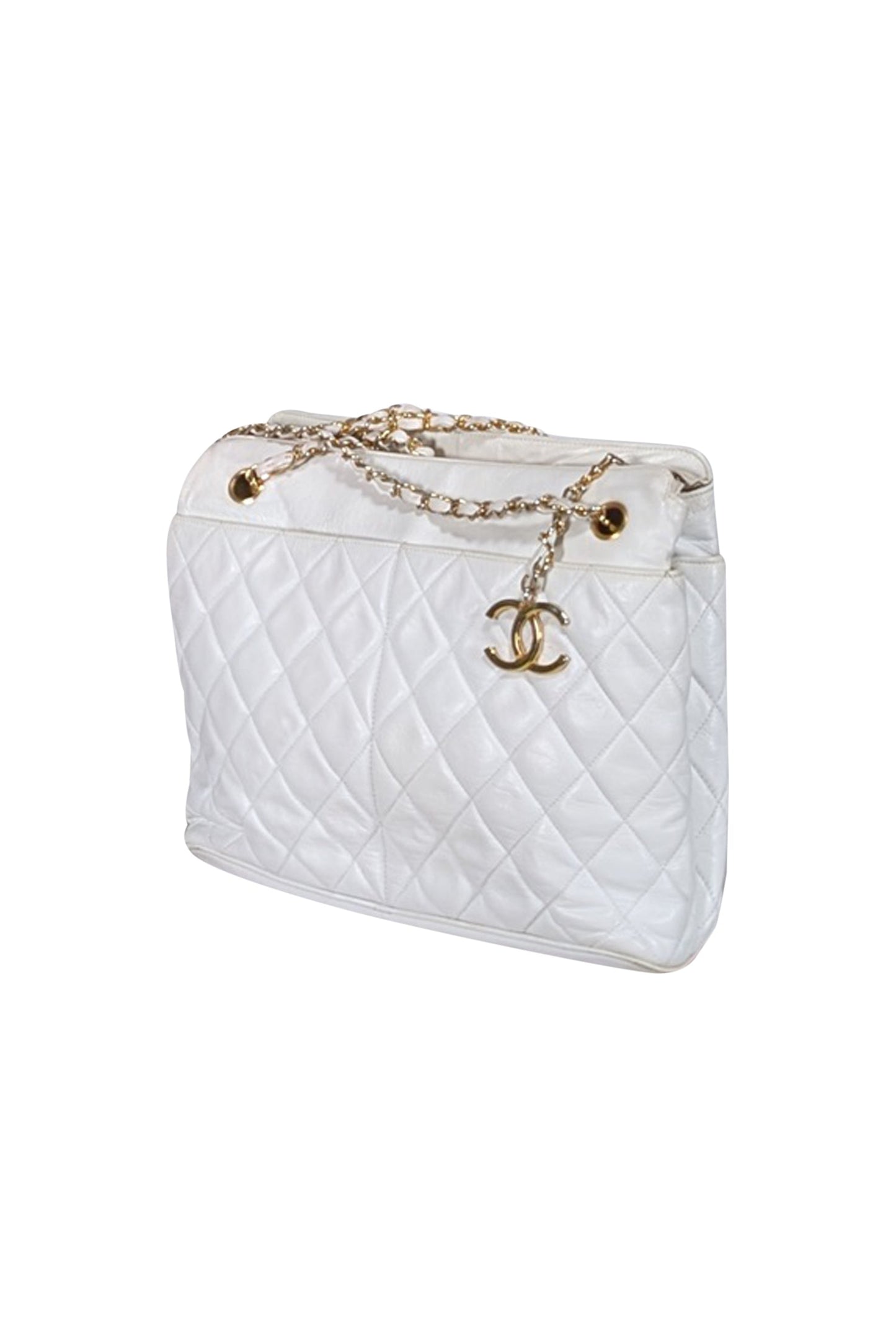 Chanel - Ivory Quilted Leather Shoulder Bag