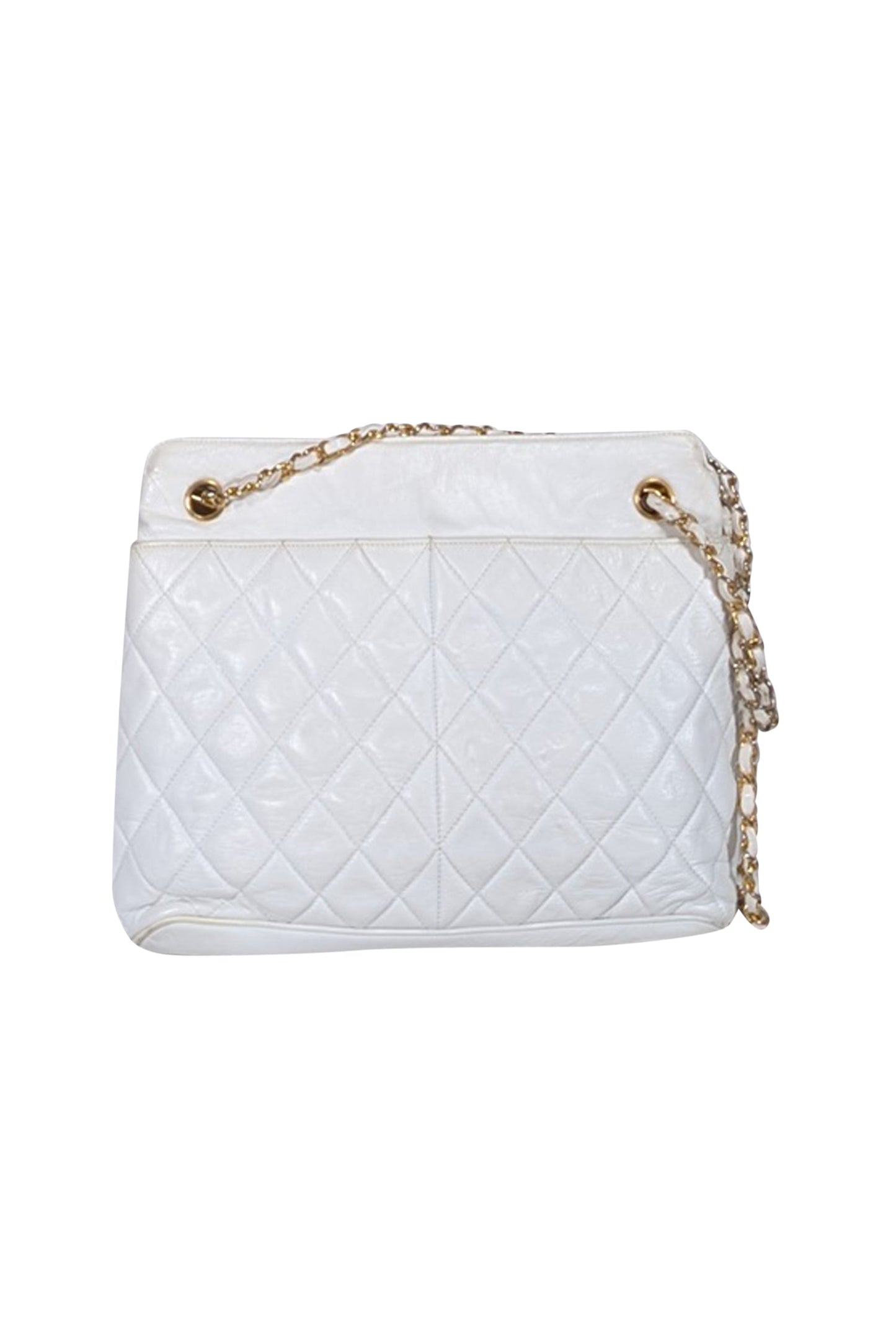 Chanel - Ivory Quilted Leather Shoulder Bag