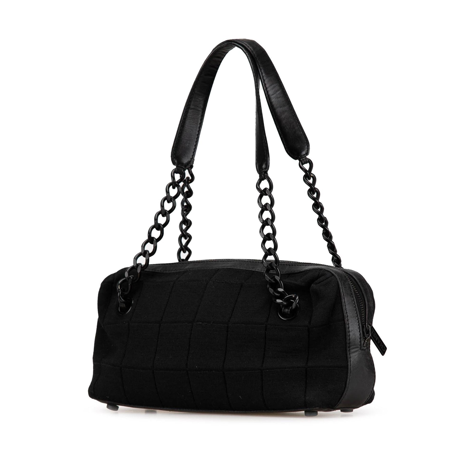Chanel Jersey Chocolate Bar Bowler SHG-ckSb0Y Handbag