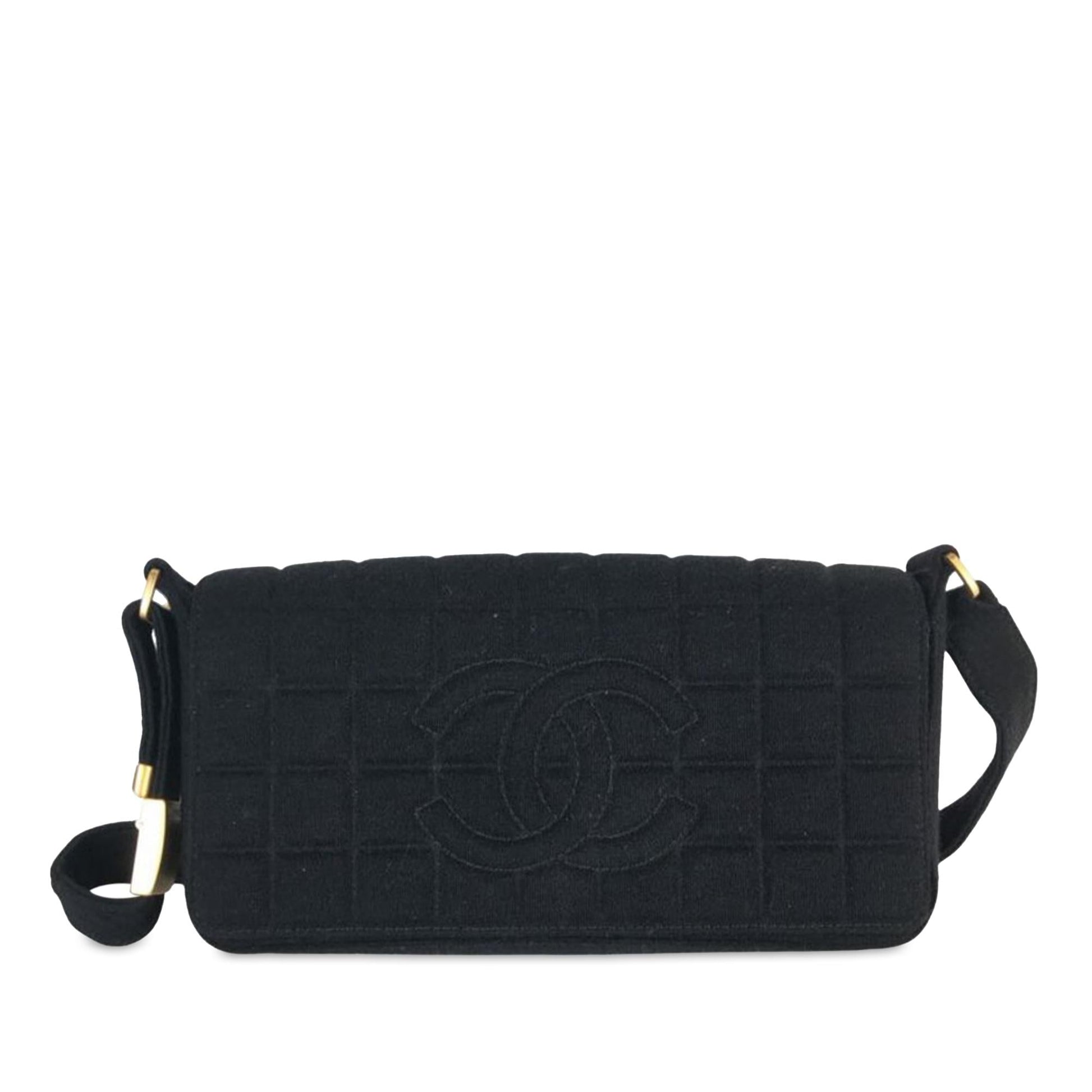 Chanel Jersey Knit Chocolate Bar Flap SHG-Vk1C4m Handbag