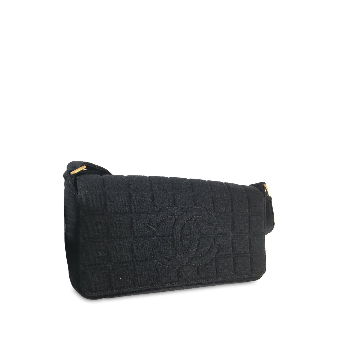 Chanel Jersey Knit Chocolate Bar Flap SHG-Vk1C4m Handbag